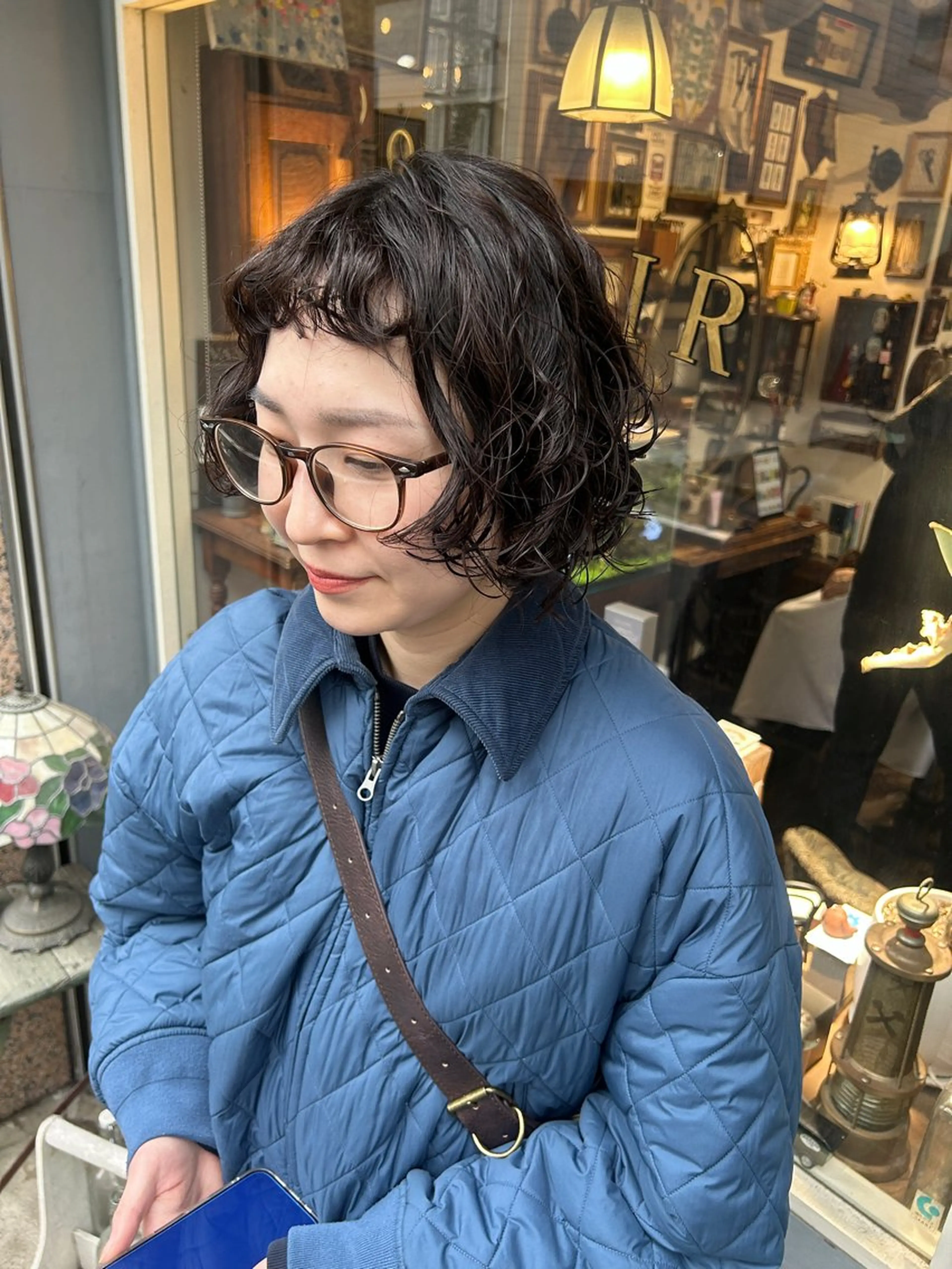 ショート パーマ カット パーマ トリートメント 清水千優/パーマ/ メンズパーマのヘアスタイル