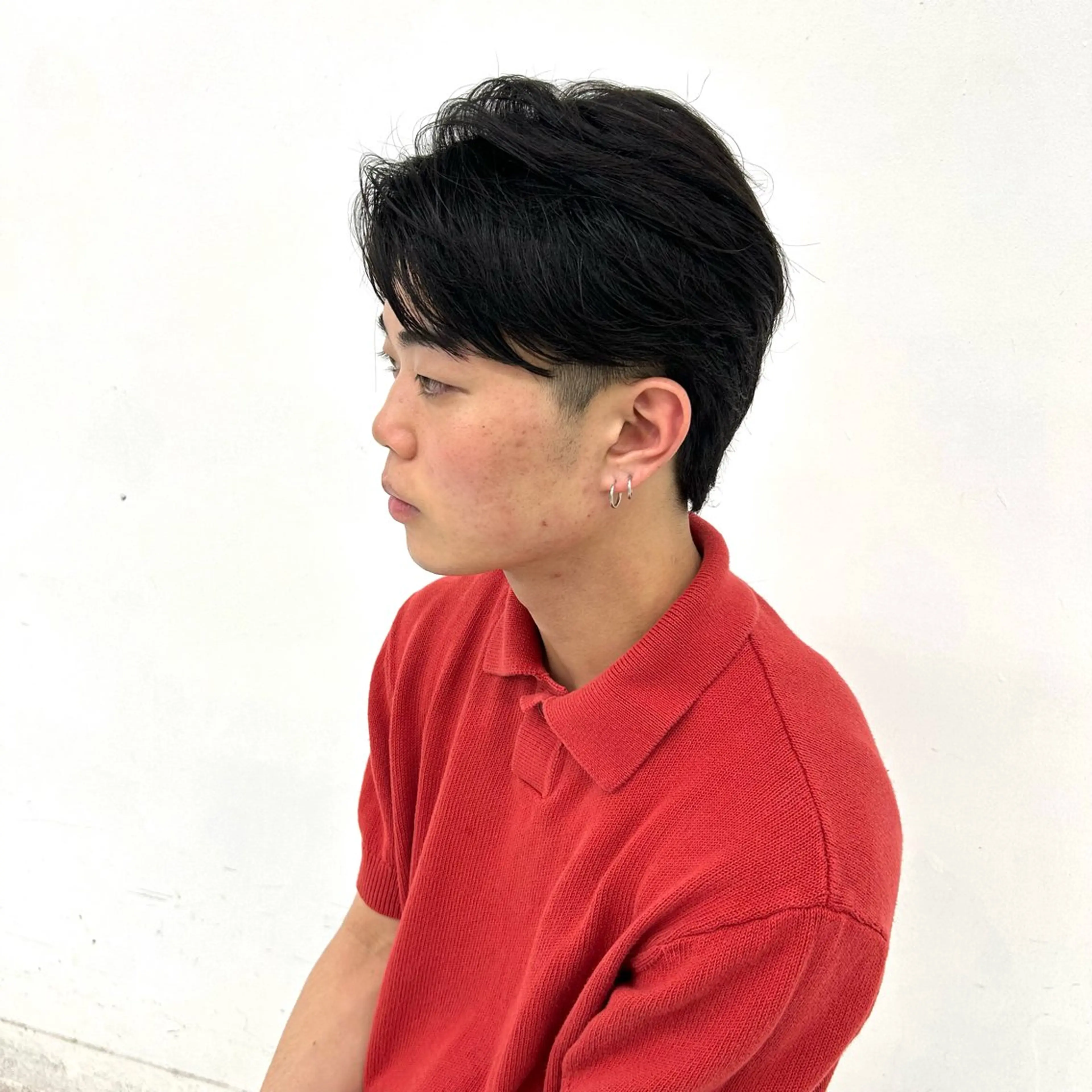 ショート メンズ センターパート カット 【メンズパーマ特化】 🍏網中勇喜のヘアスタイル