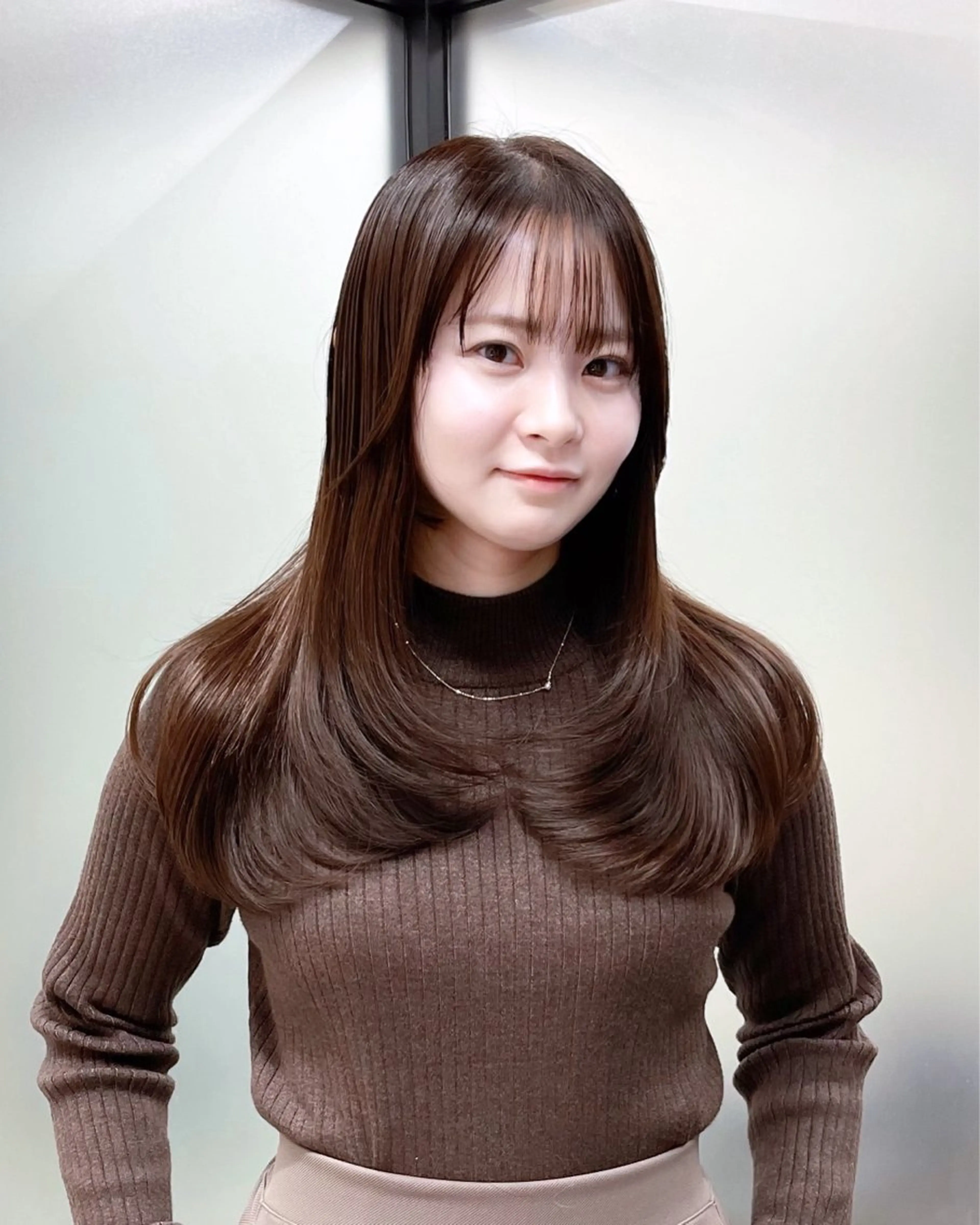 ロング 韓国風ヘア レイヤーカット カット ヘアカラー トリートメント 韓国レイヤーカット 髪質改善▫️水野有真のヘアスタイル