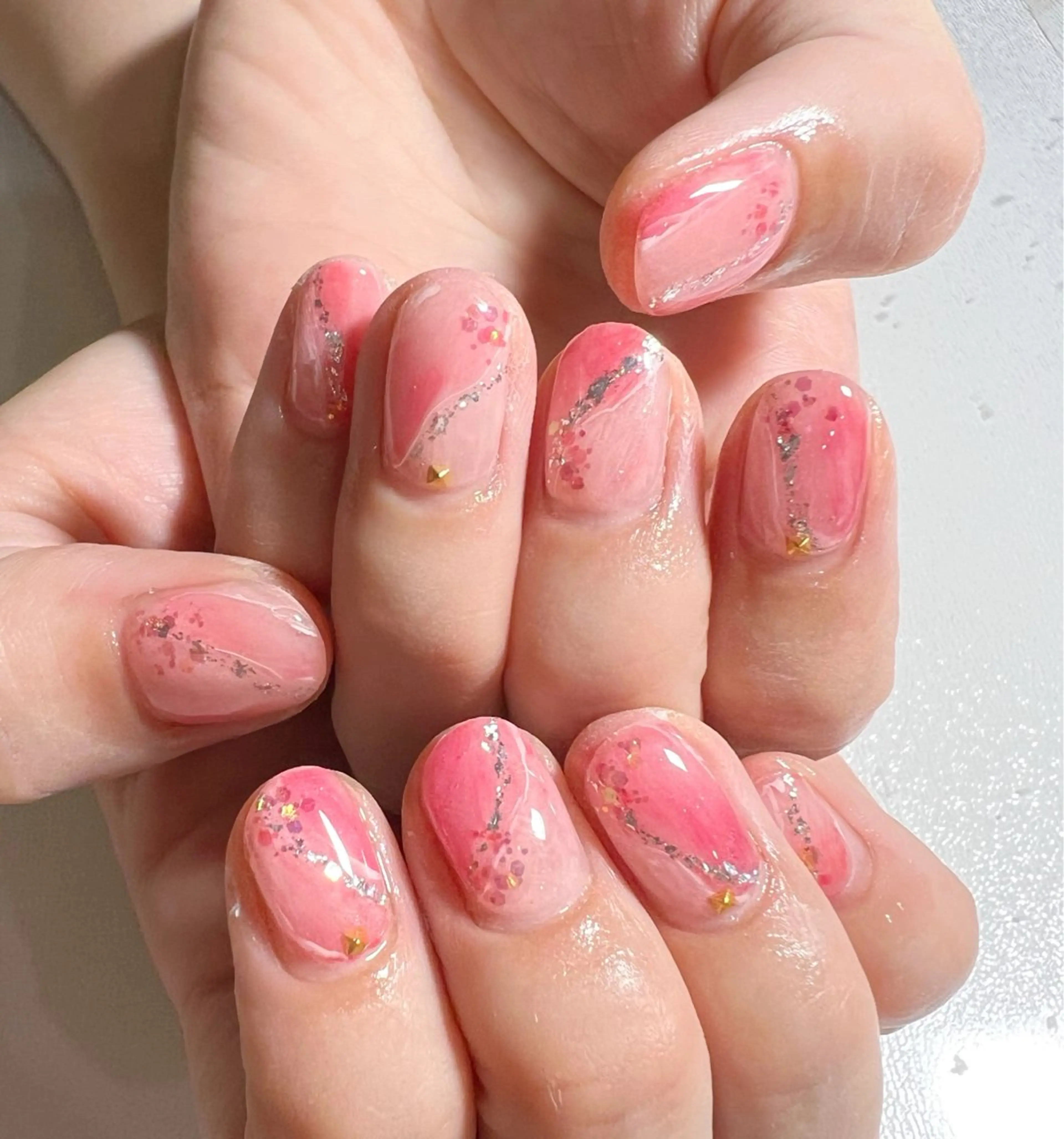 ネイル ピンク ハンドネイル private salon mieのネイルデザイン