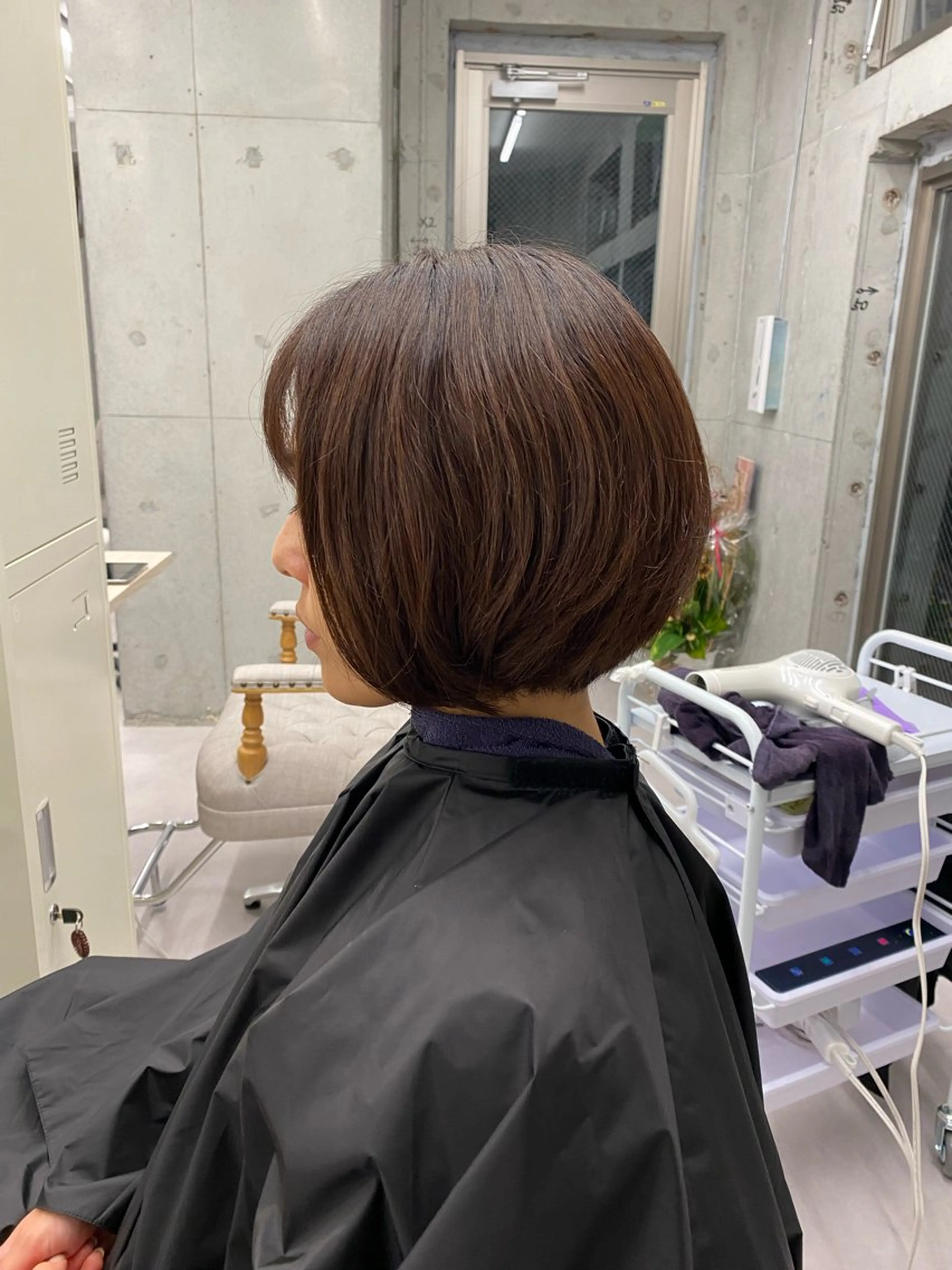 ショート カラー ブラウンカラー yuzuki Agu臼井のヘアスタイル