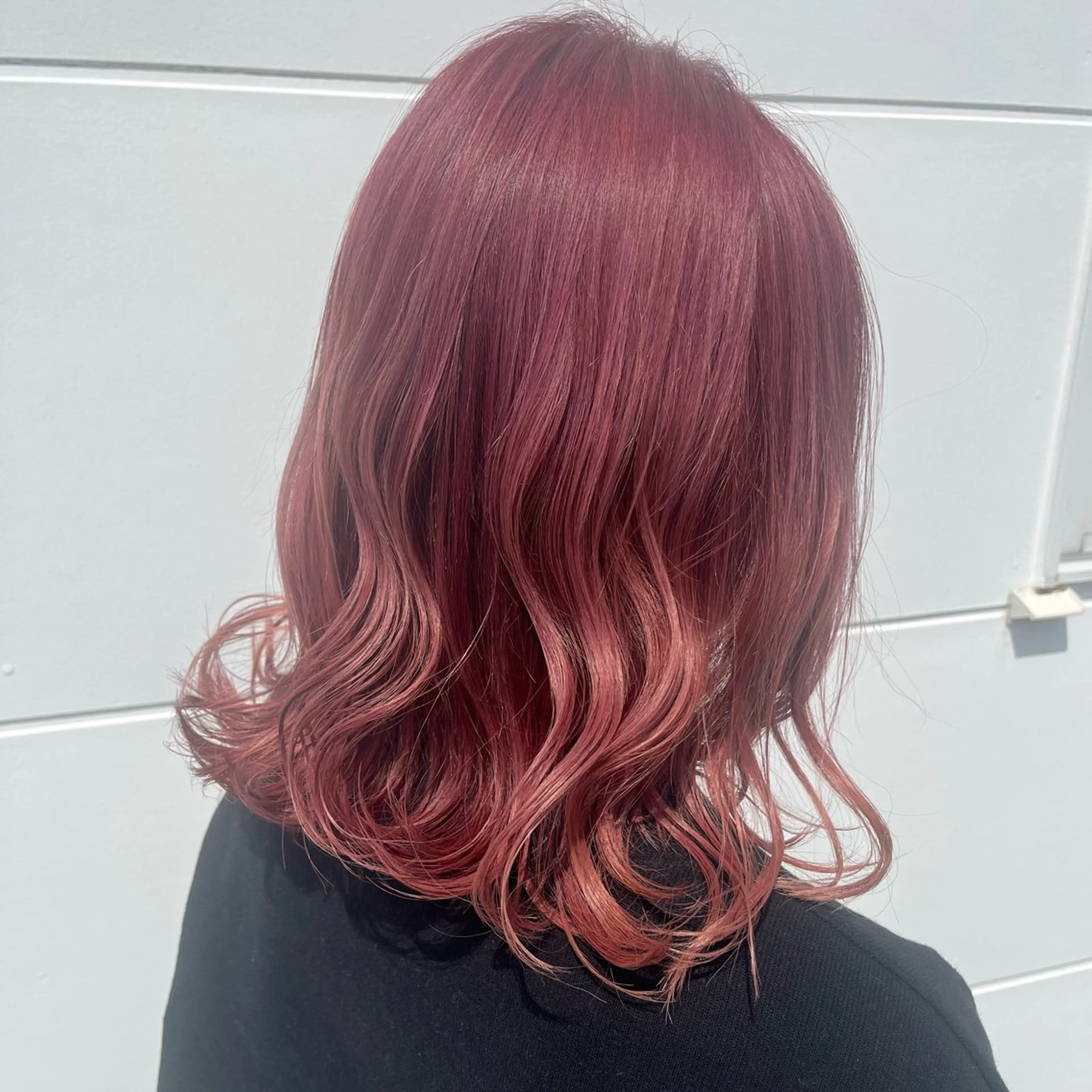 ミディアム カラー まろみ暖色×ボブ ×chia🕯のヘアスタイル