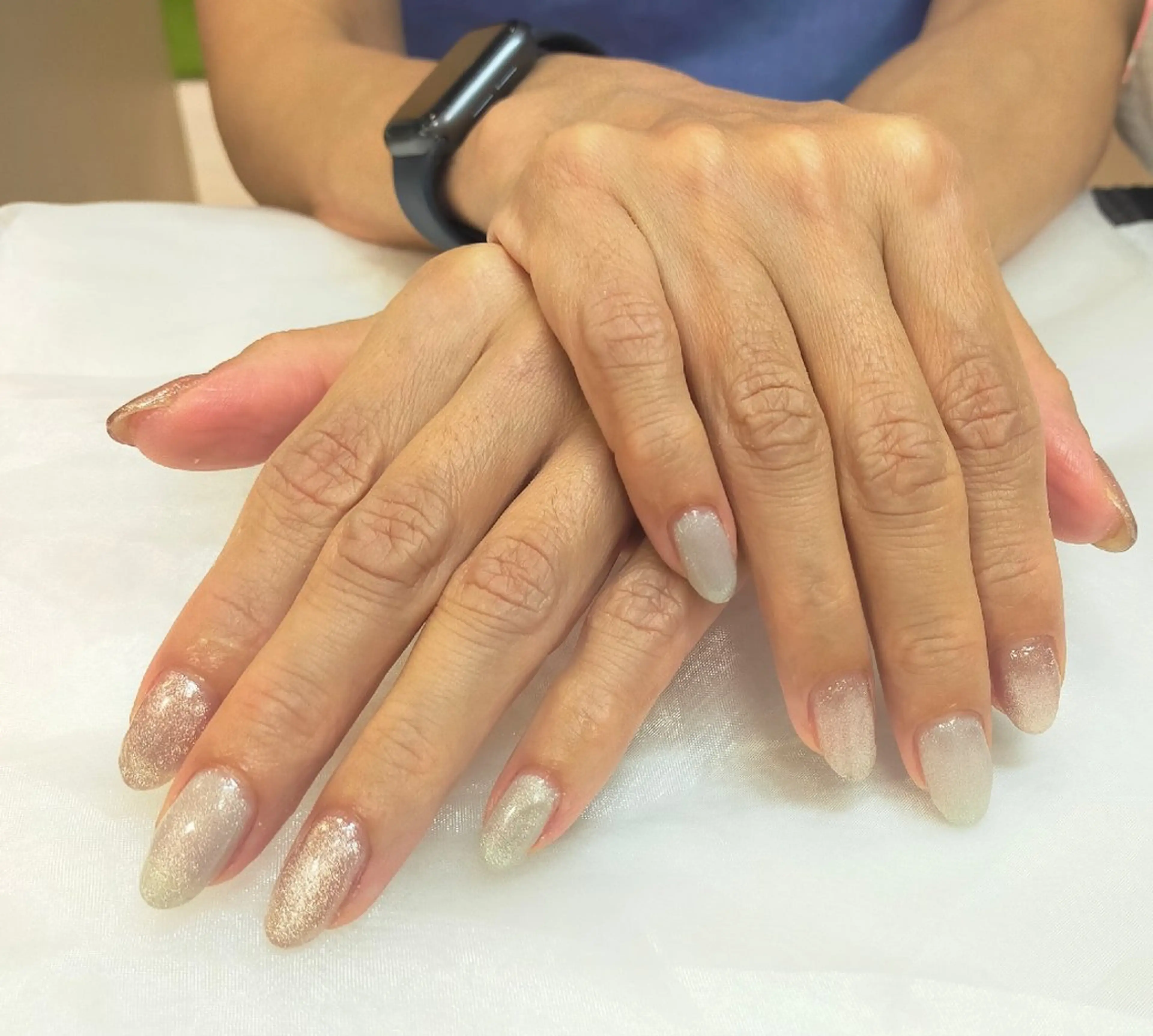 ネイル キラキラネイル マグネットネイル 夏ネイル maruyasu. yのネイルデザイン