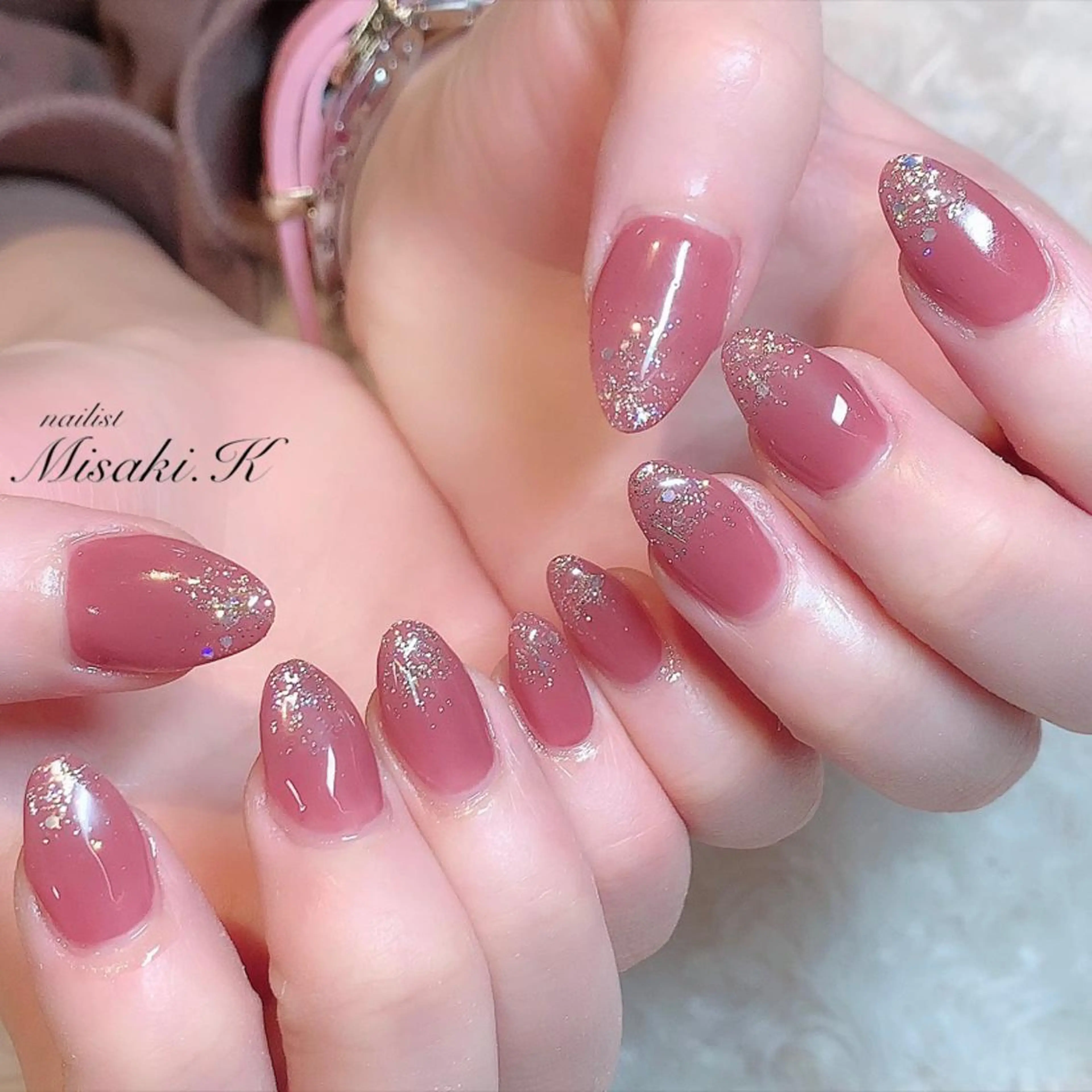 ネイル ラメ(グリッター) K. Misakiのネイルデザイン