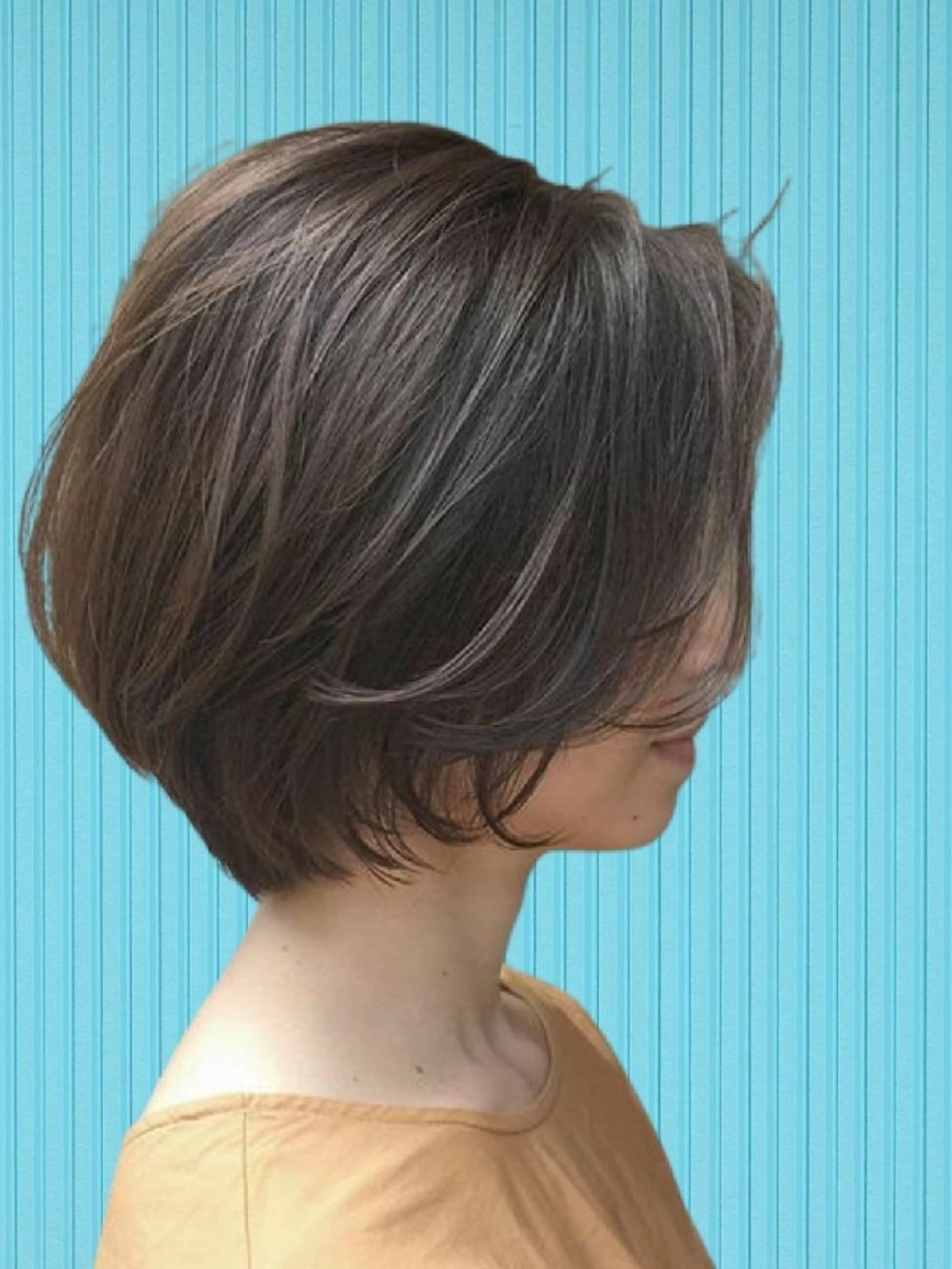 ショート カラー ヘアカラー トリートメント ヘッドスパ 髪質改善＆白髪ぼかし カラー♡店長みやけ♡のヘアスタイル