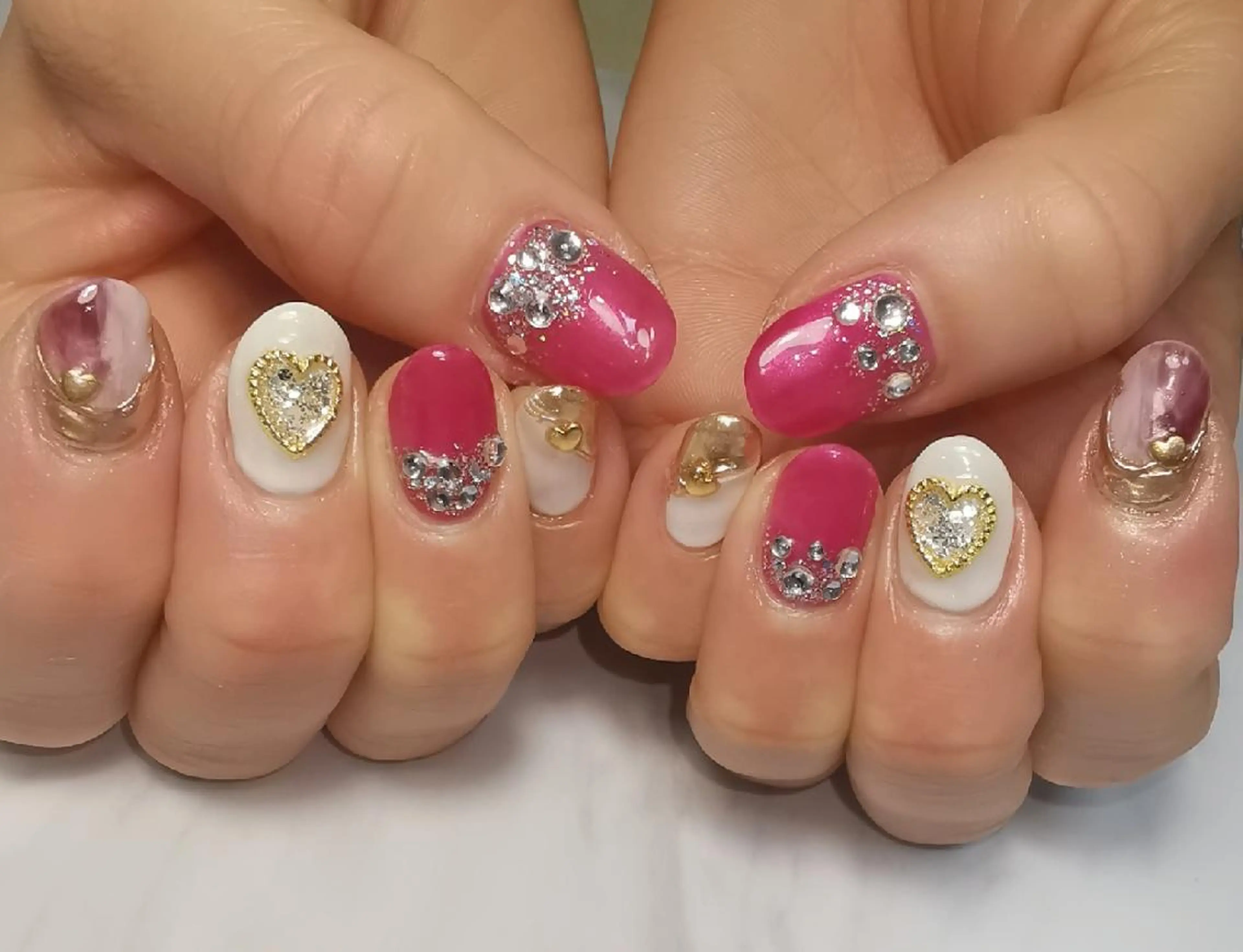 ネイル バレンタイン ハンドネイル reve あやののネイルデザイン