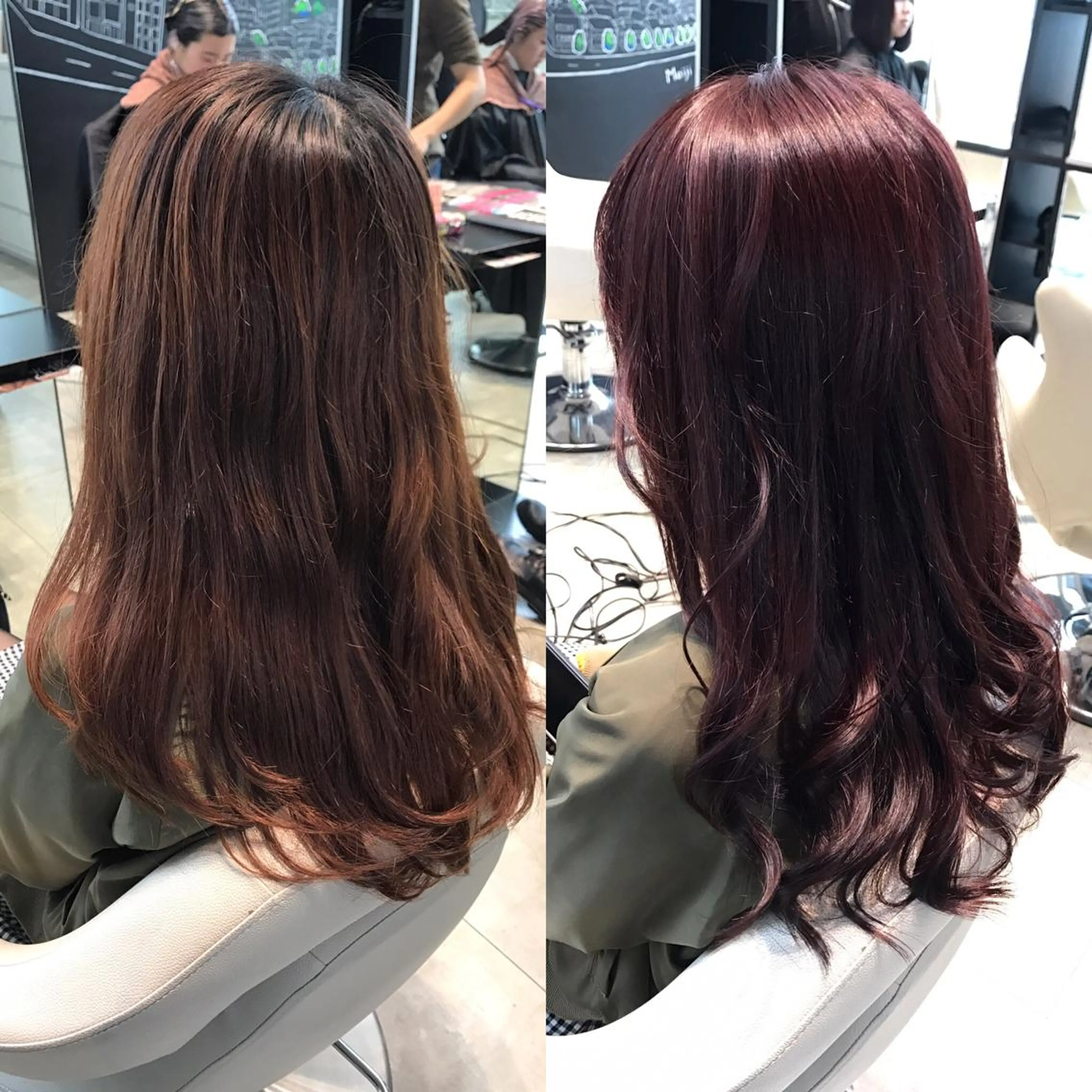 セミロング カラー ヘアアレンジ ピンクカラー バイオレットカラー 代表 KANZOのエステ・リラクイメージ