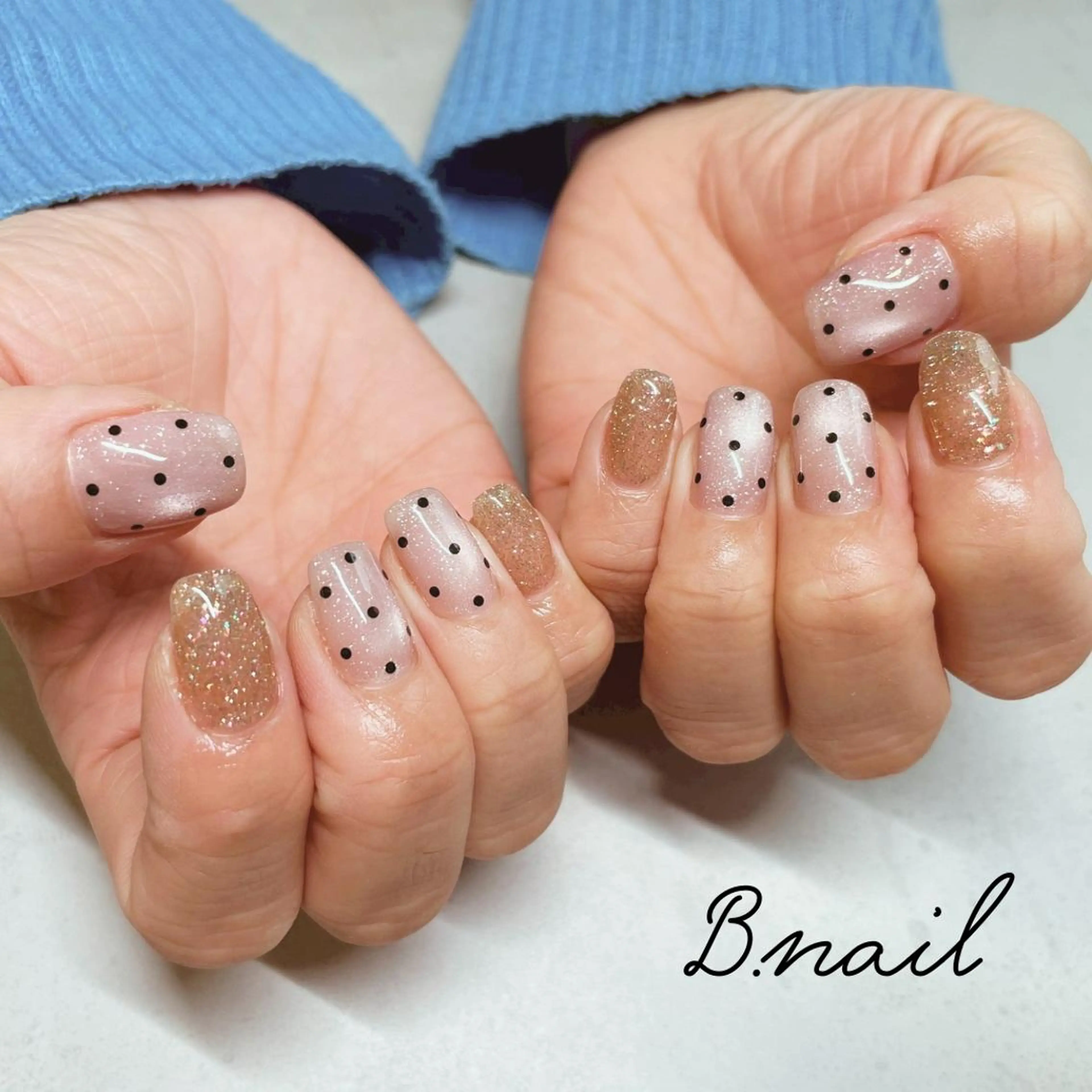 ネイル ドット フラッシュネイル マグネットネイル B.nail mitoのネイルデザイン