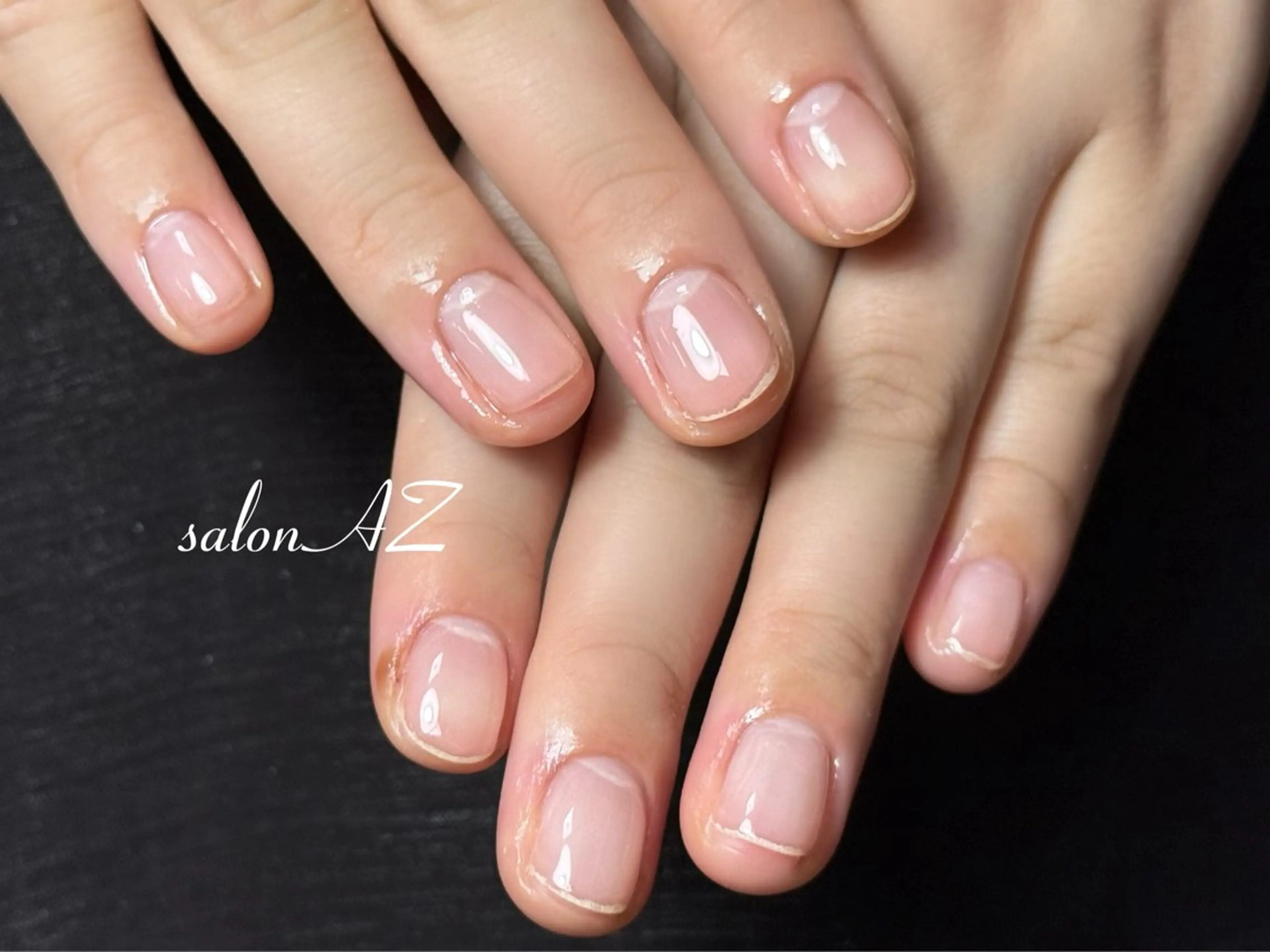 ネイル アートネイル 長さ出し フットネイル フレンチネイル ジェルネイル ハンドネイル salon AZのネイルデザイン