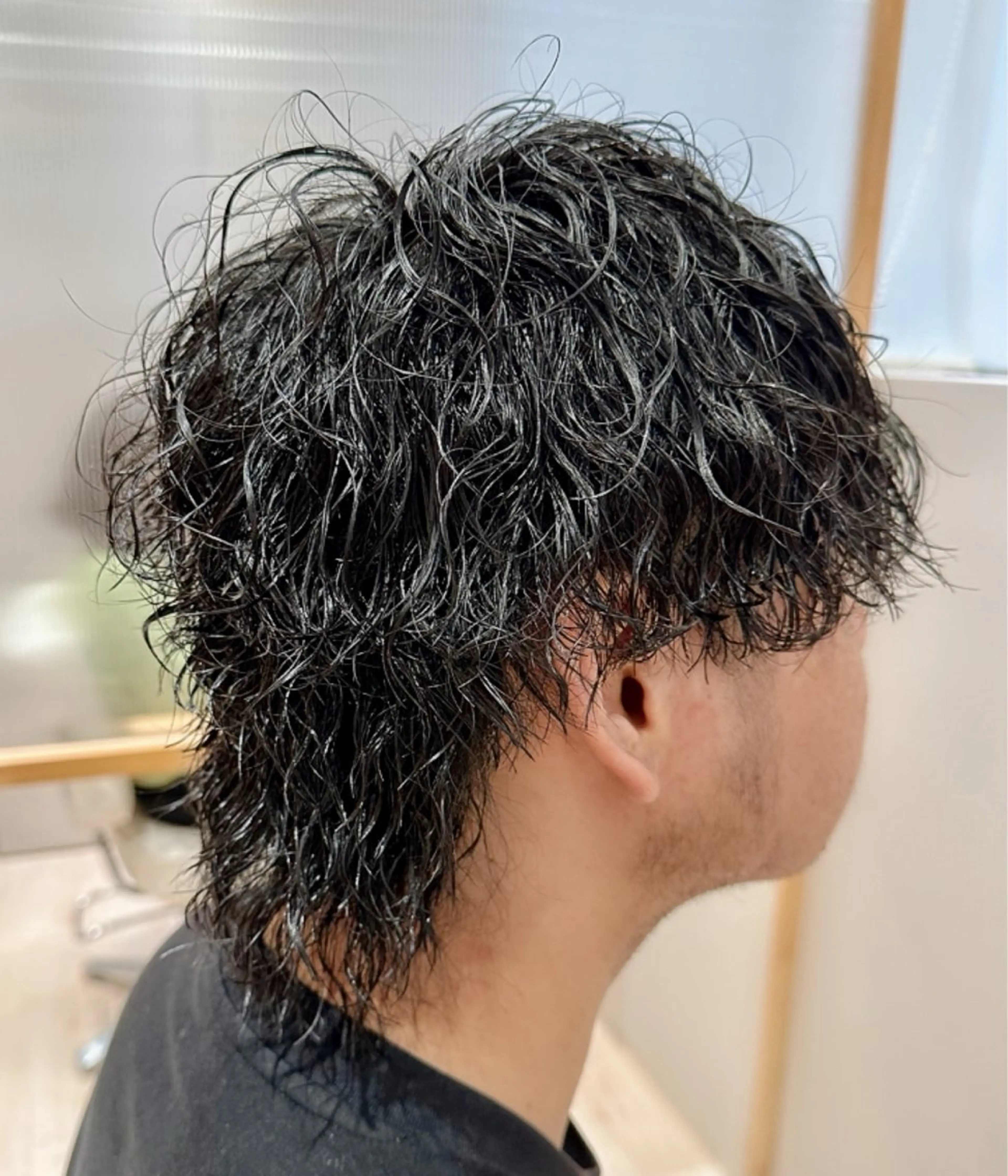パーマ メンズ カット パーマ シムラ カイゲンのヘアスタイル