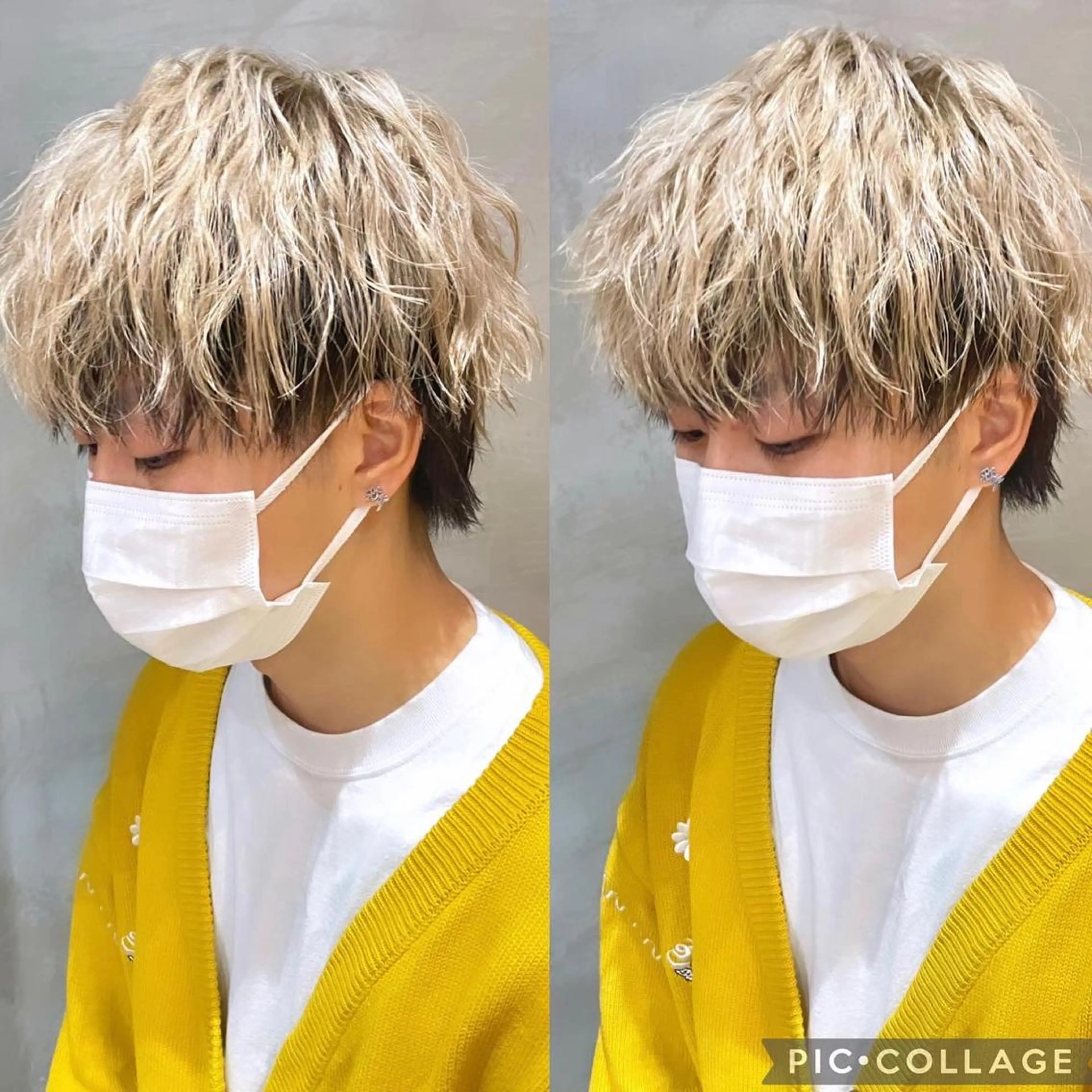 ミディアム カラー メンズ メンズブリーチ メンズハイトーン メンズインナーカラー ブリーチ ハイトーンカラー カット ヘアカラー トリートメント SNSで大バズり‼️ 欧米風ヘア大ヒット中のヘアスタイル