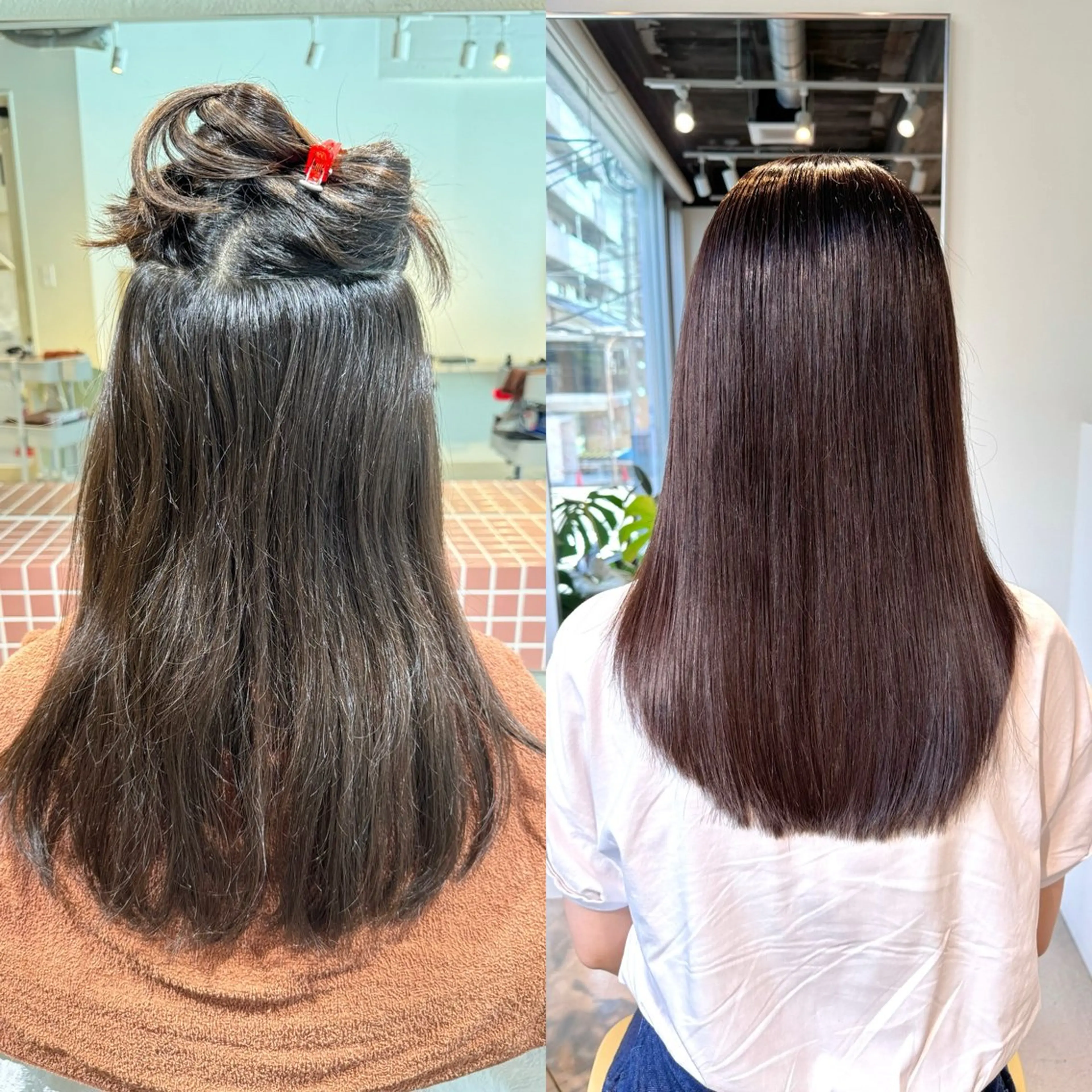ロング アッシュ ボブ 髪質改善 レイヤーカット ロング 髪質改善マスター 長尾勇弥/梅田中津のヘアスタイル