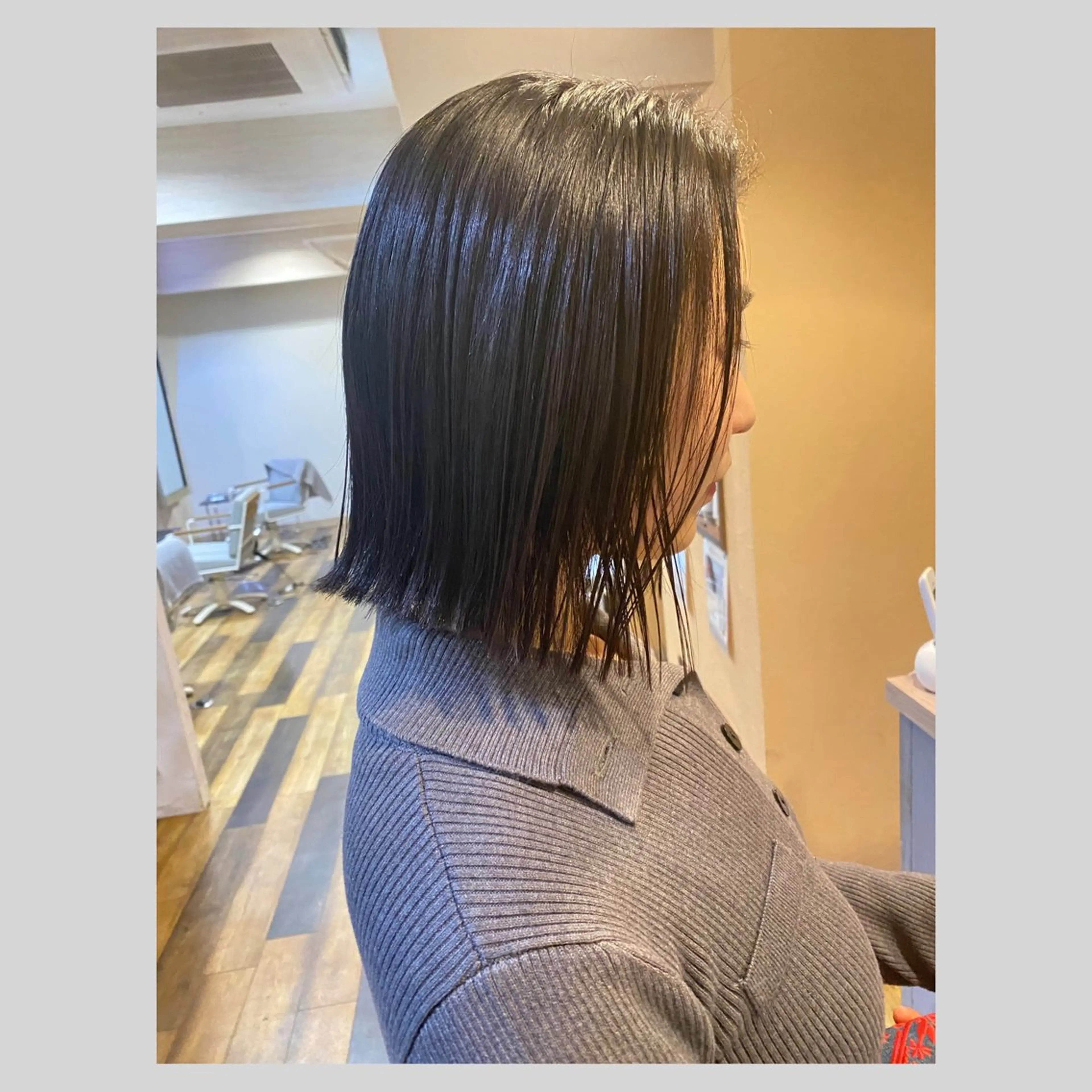 ショート パーマ 前下がりボブ ボブ 縮毛矯正 トリートメント 佐藤 沙也輝のヘアスタイル