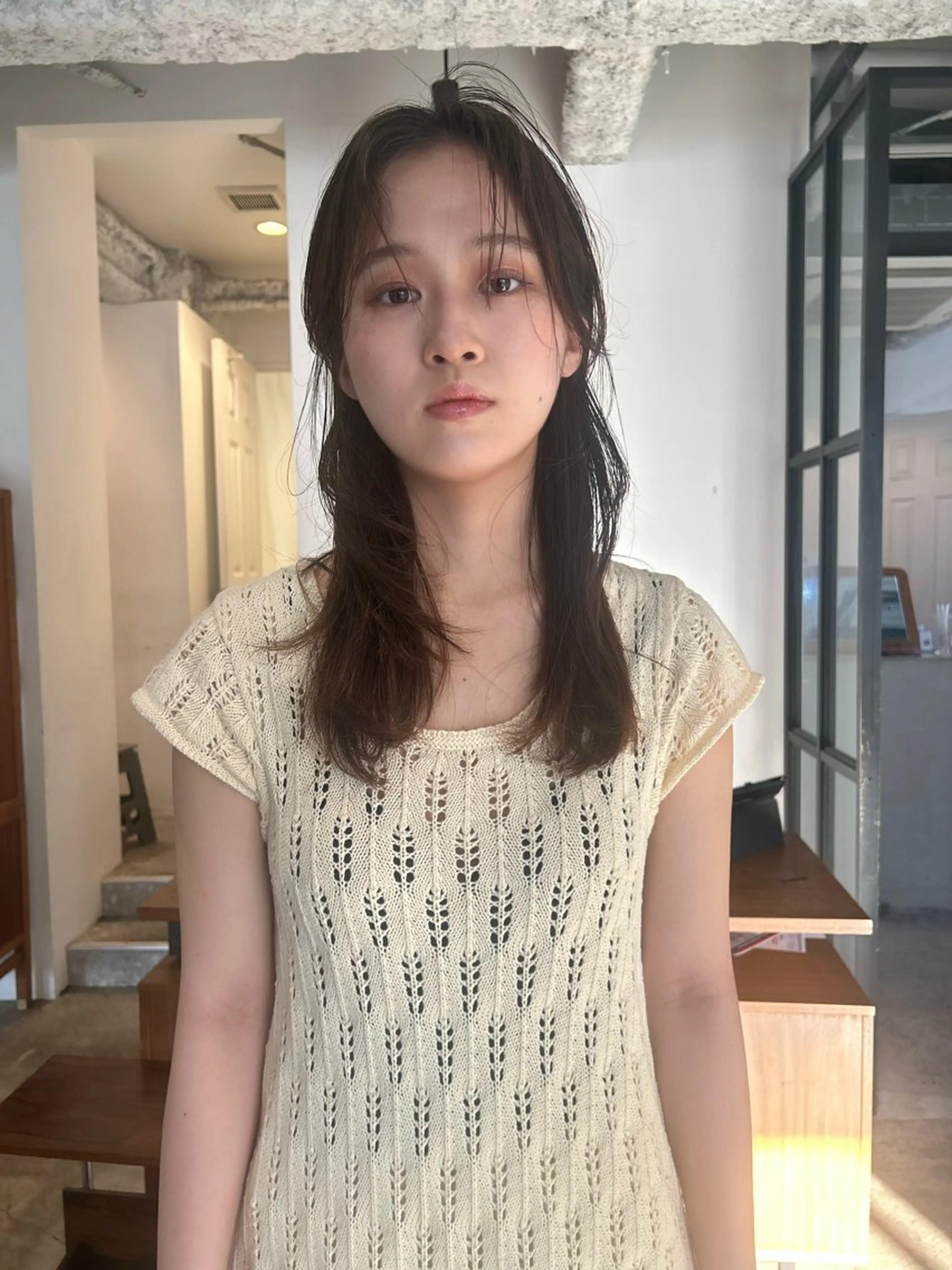 ミディアム カラー ヘアアレンジ ベージュカラー カット ヘアカラー 🎀suzuna 透明感colorのヘアスタイル