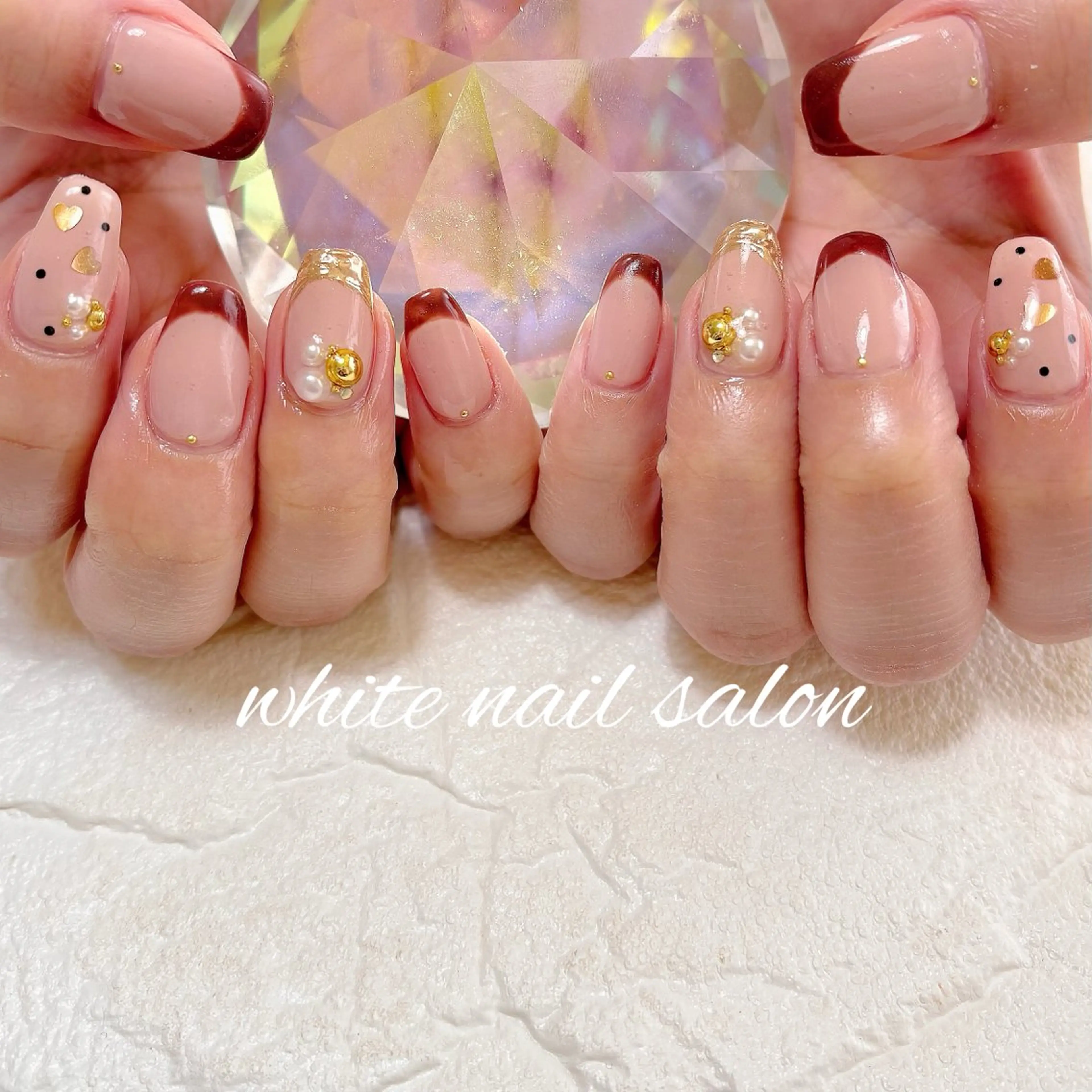 ネイル フットネイル ラメ(グリッター) 持ち込み ハンドネイル white nail salonのネイルデザイン