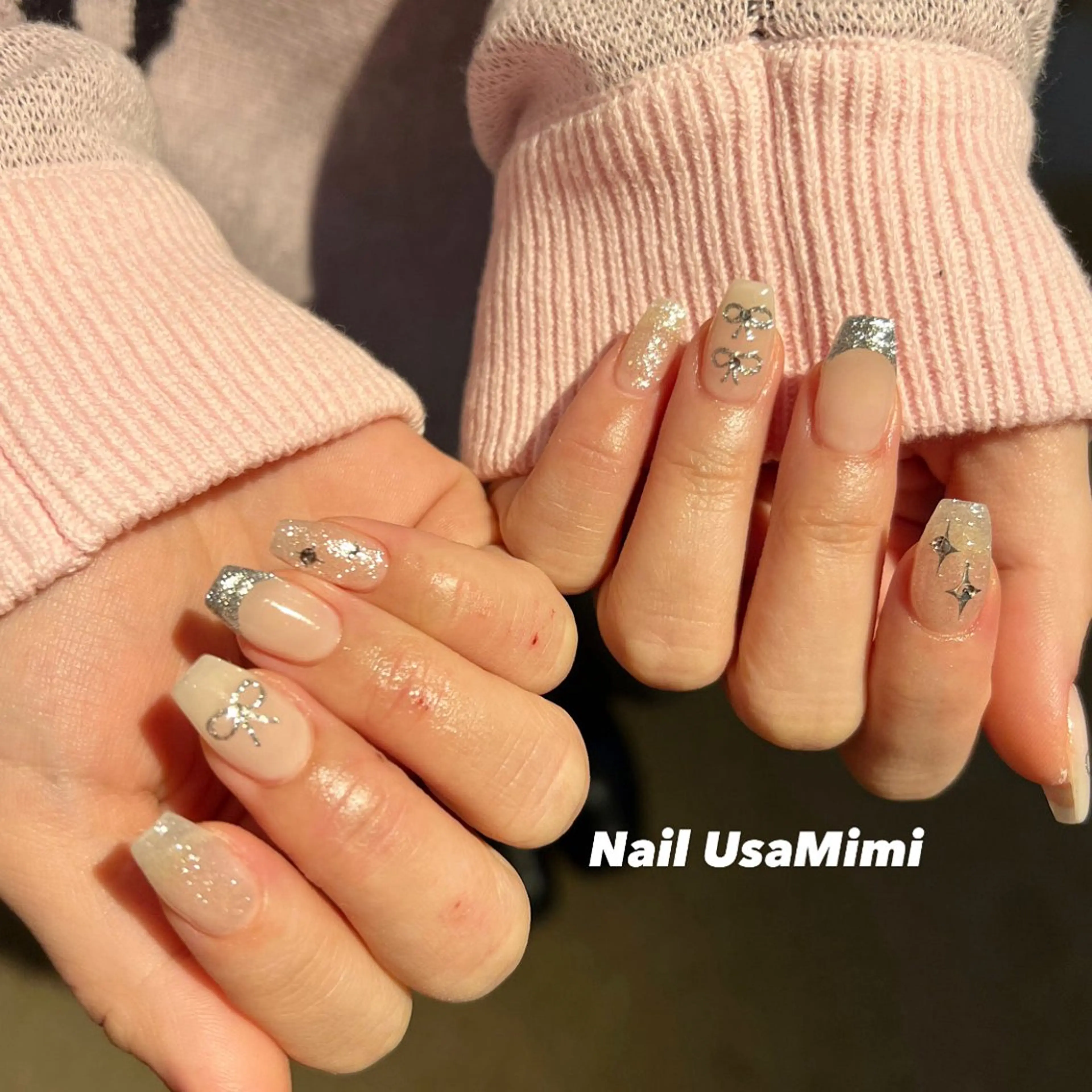 ネイル ジェルネイル 韓国ネイル マグネットネイル 持ち込み ワンカラーネイル 本町NailUsa Mimi RIKOのネイルデザイン