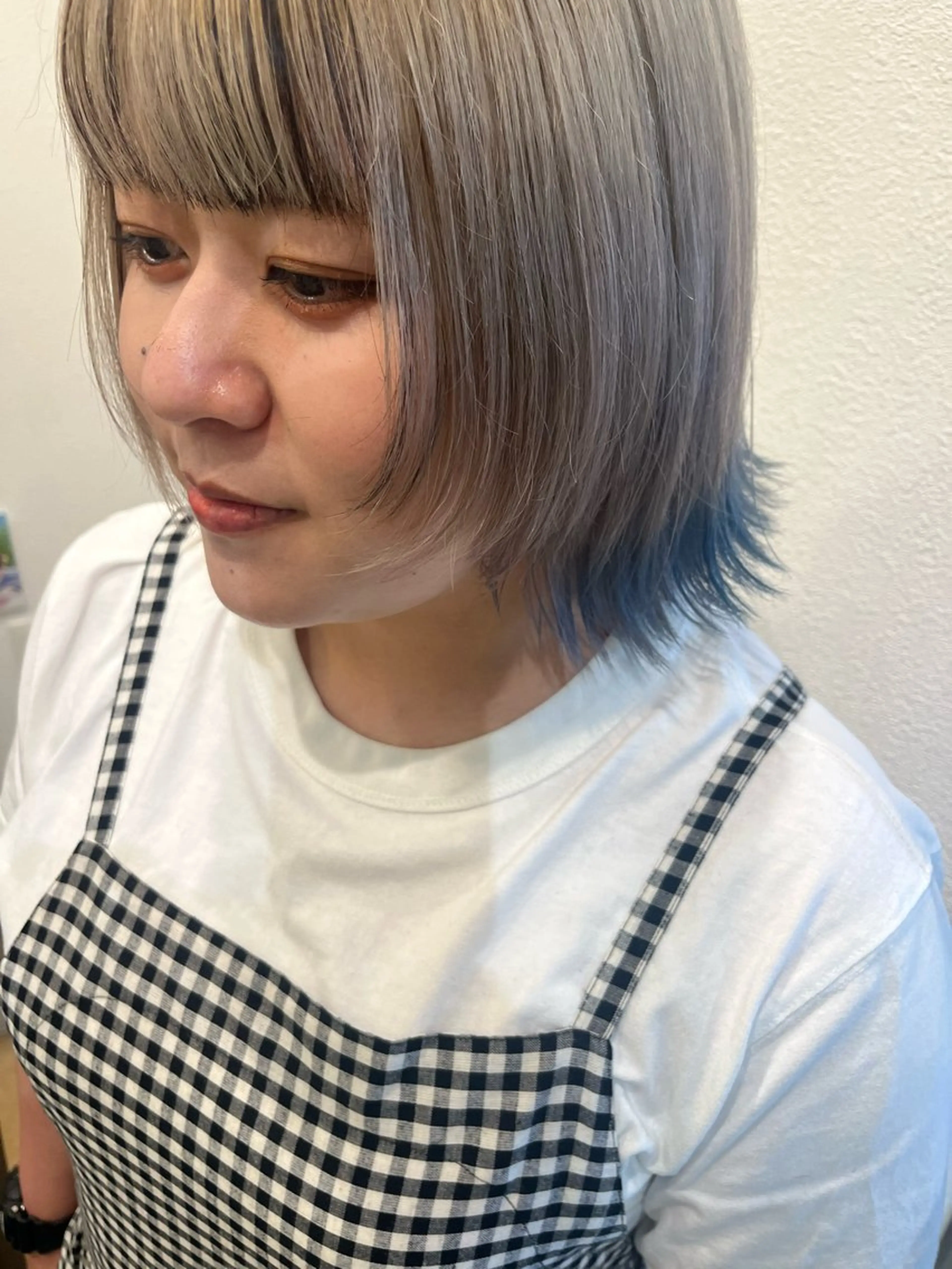 ミディアム カラー 柔らかい艶暖色 レイヤー🫧姫汝のヘアスタイル