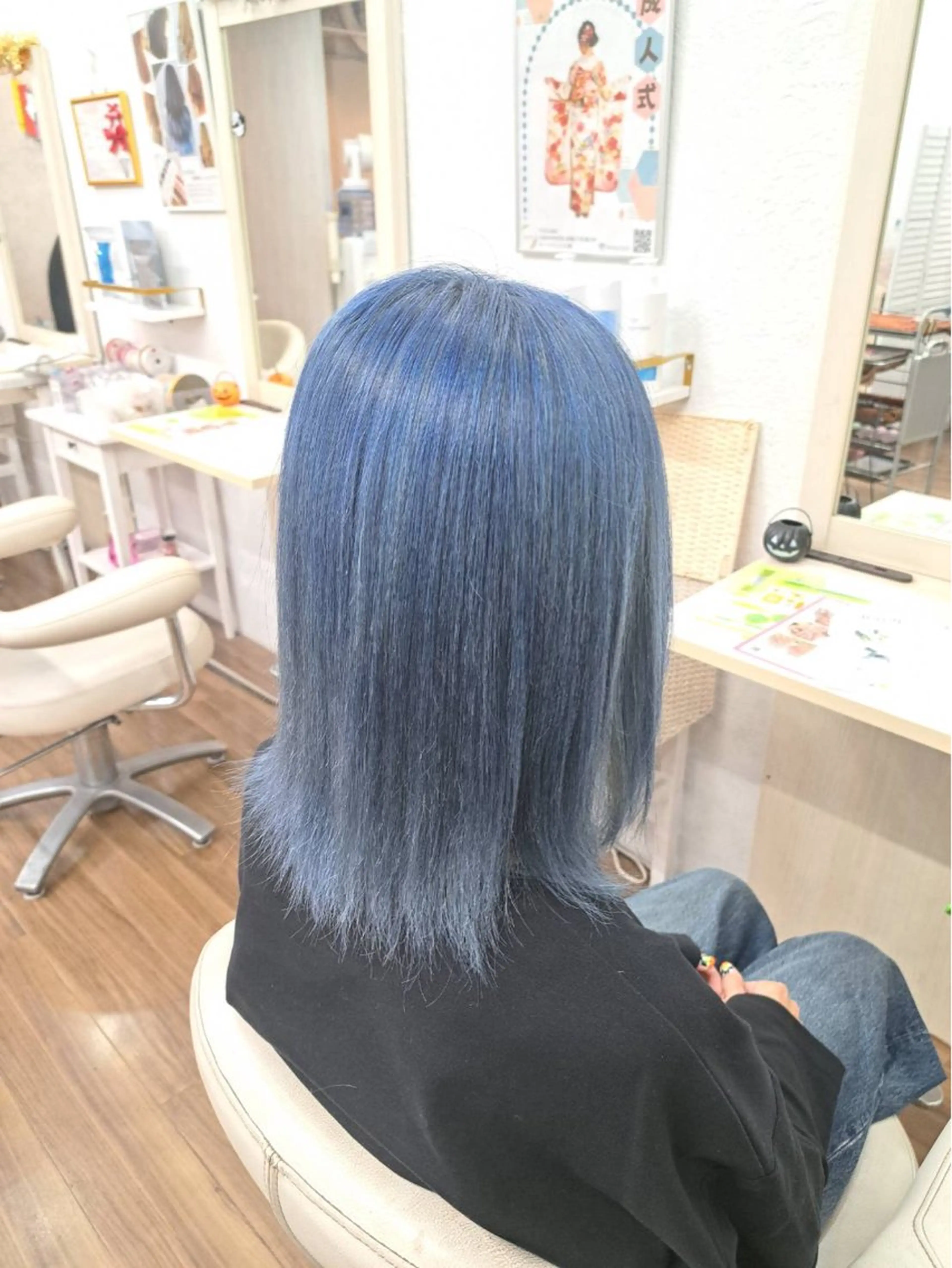 ミディアム カット ヘアカラー トリートメント ヘッドスパ GLOSS 心斎橋 山上のヘアスタイル