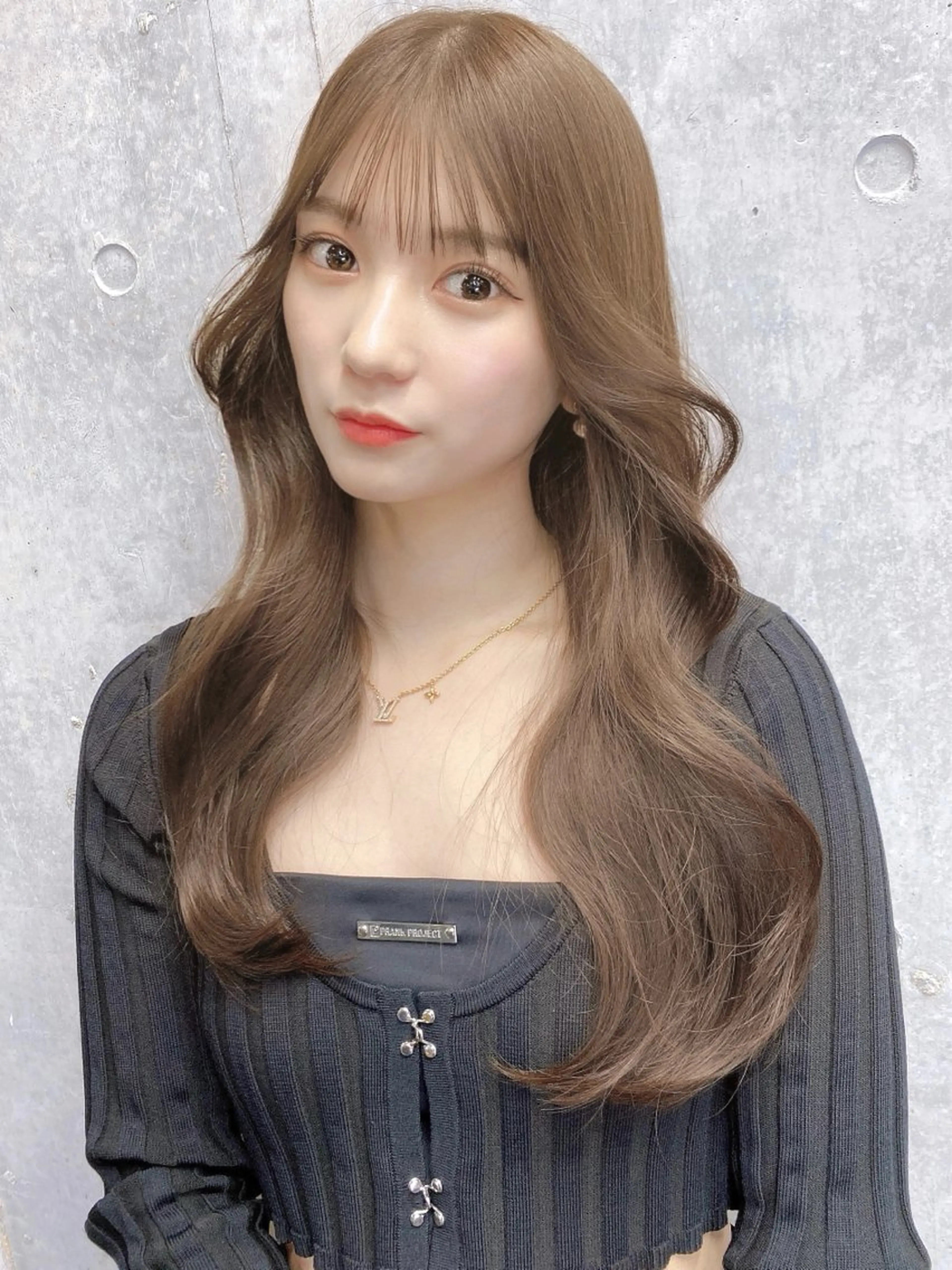 ロング カラー 髪質改善 韓国風ヘア レイヤーカット カット ヘアカラー トリートメント ヘッドスパ 韓国/ワンホンヘア 髪質改善/MaCoのヘアスタイル