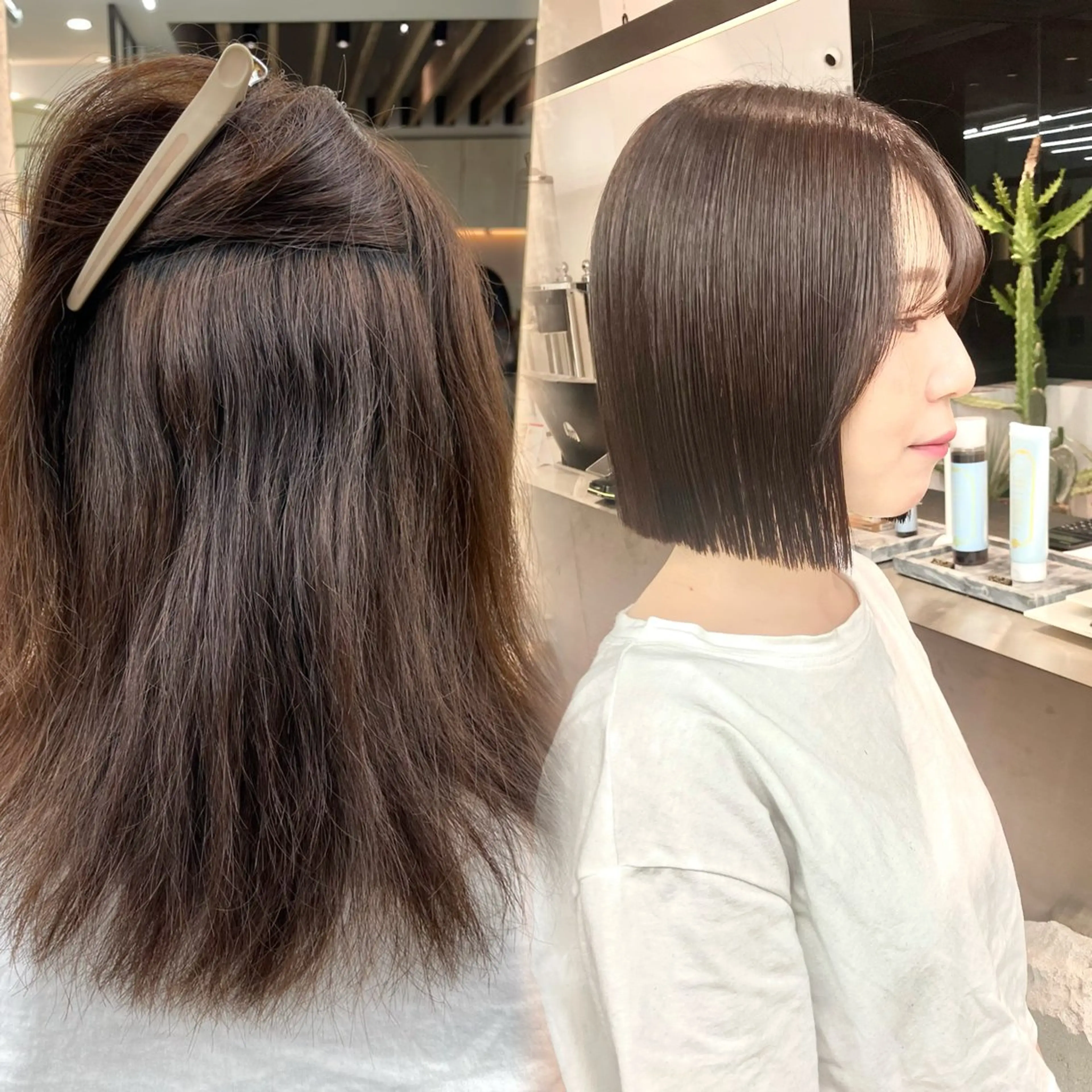 ミディアム 縮毛矯正/韓国ヘア /ブリーチ/ヒロのヘアスタイル