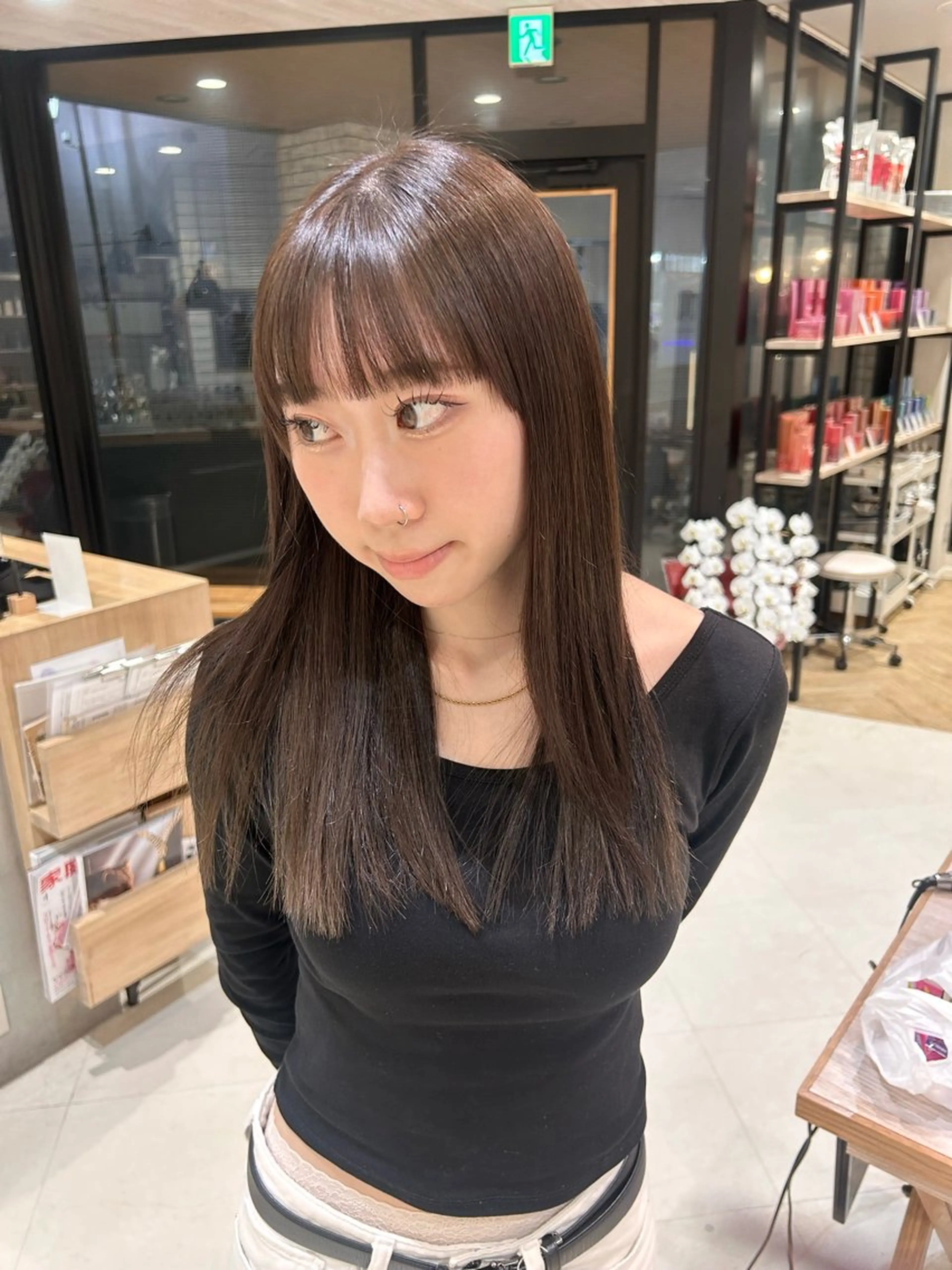 ロング カラー カット ヘアカラー 透明感カラー/ ニュアンスヘア🪽のヘアスタイル