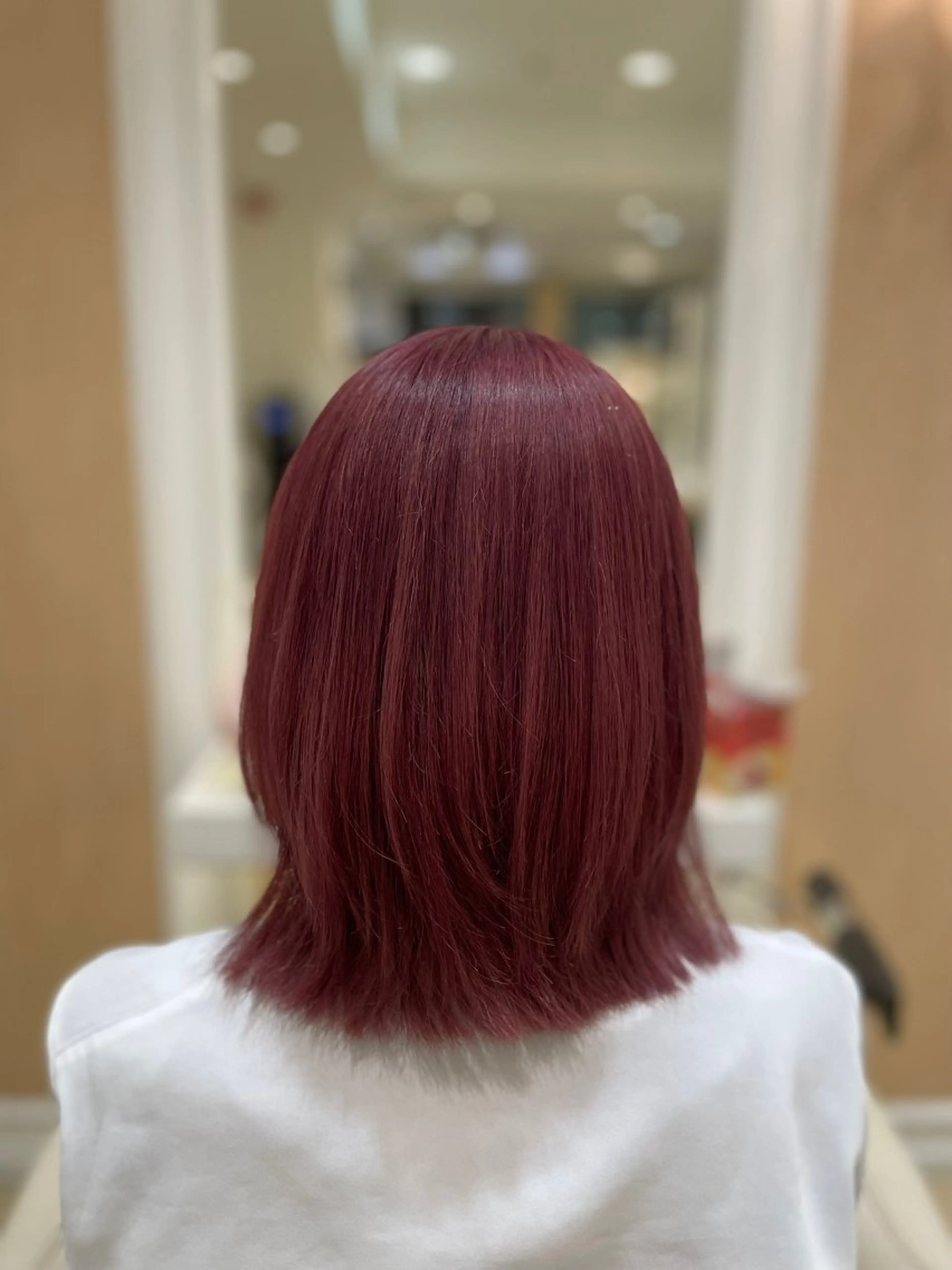 ミディアム カラー ブリーチ ピンクカラー ヘアカラー ☆Ash中目黒 浦野遥☆*。のヘアスタイル