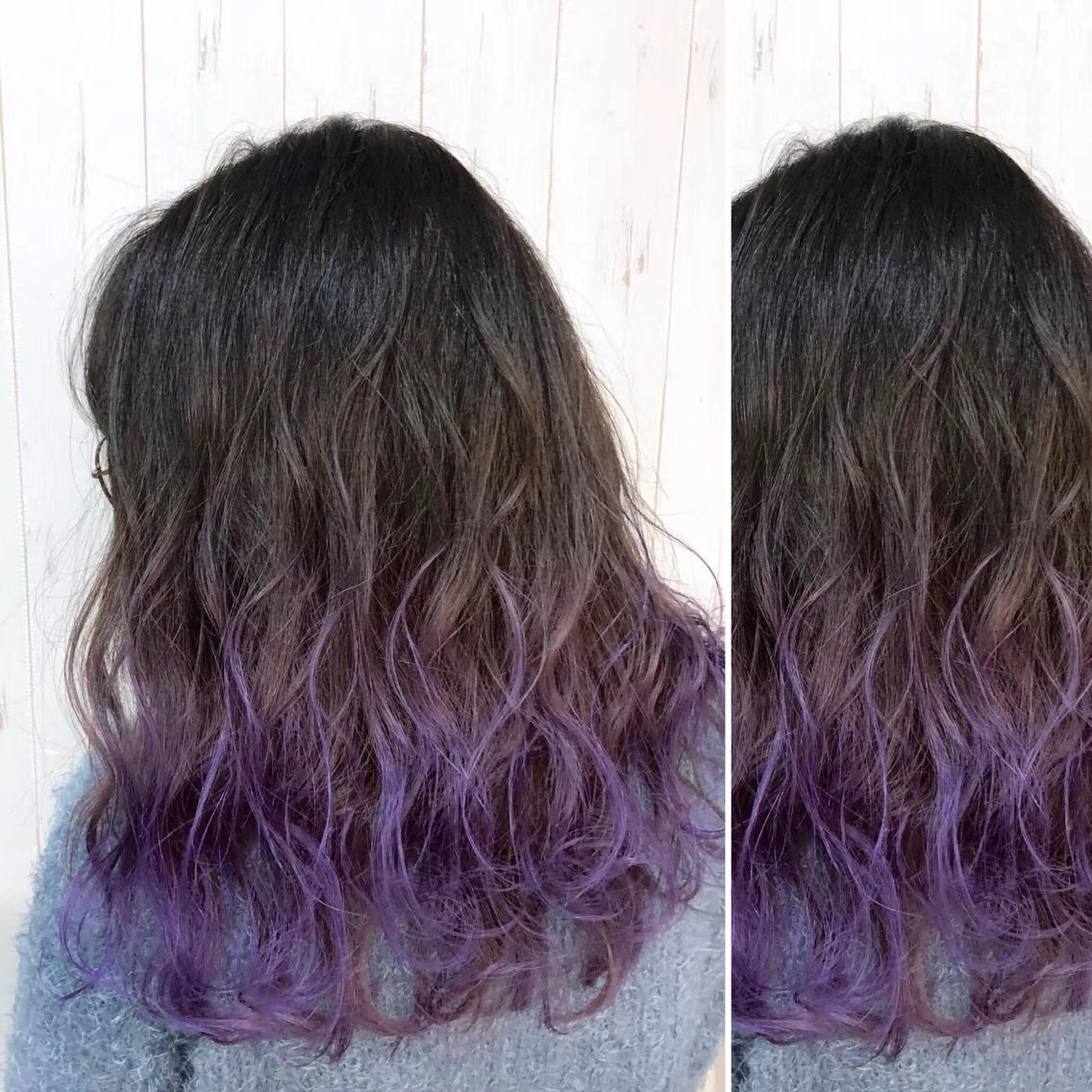 ミディアム カラー JuNブリーチに 縮毛矯正するプロのヘアスタイル