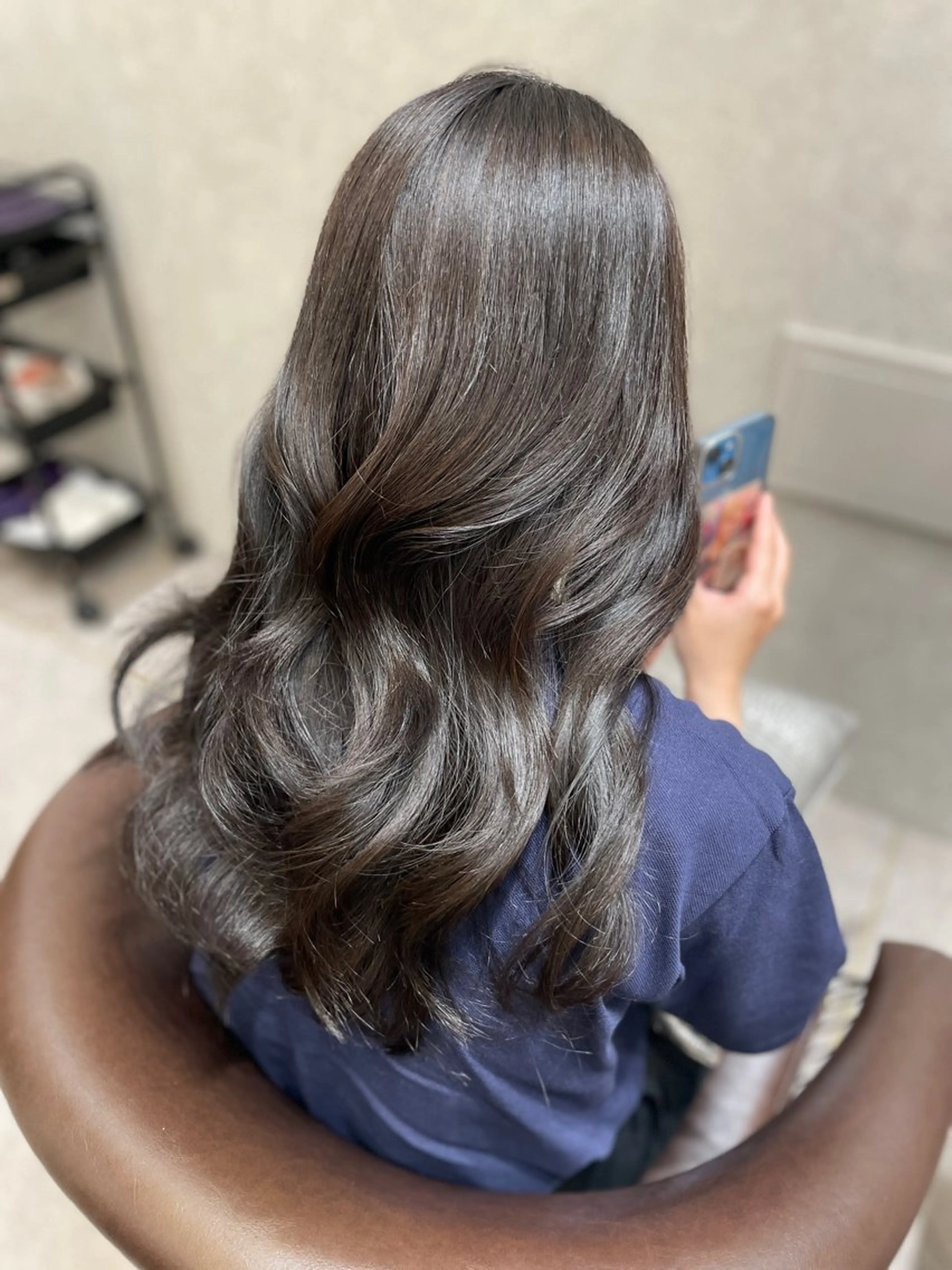 セミロング カット ヘアカラー MOE 福岡韓国ヘア✧︎のヘアスタイル