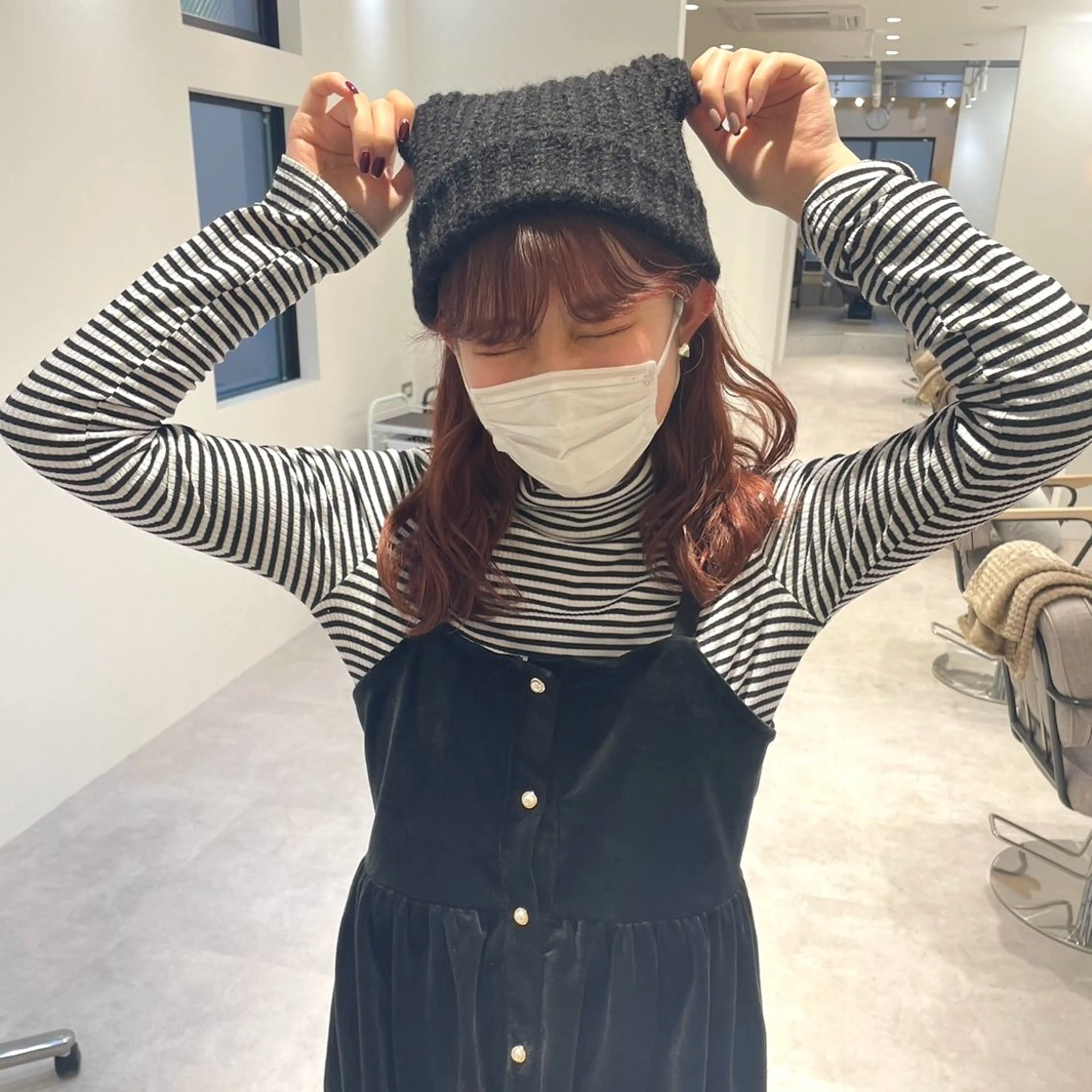 ミディアム カラー パーマ チアキ ジュリのヘアスタイル