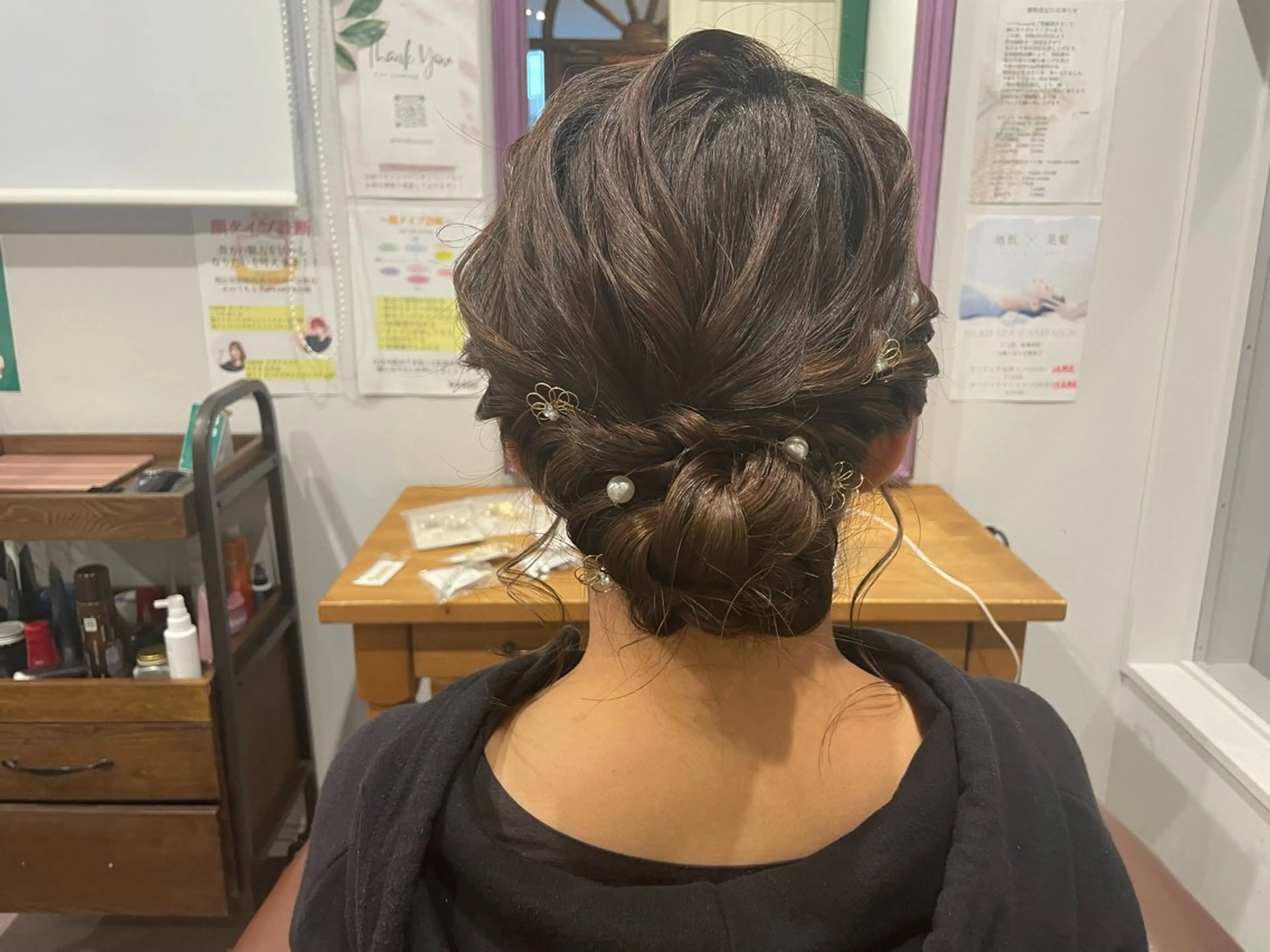 セミロング ヘアアレンジ 山下 襟華のヘアスタイル