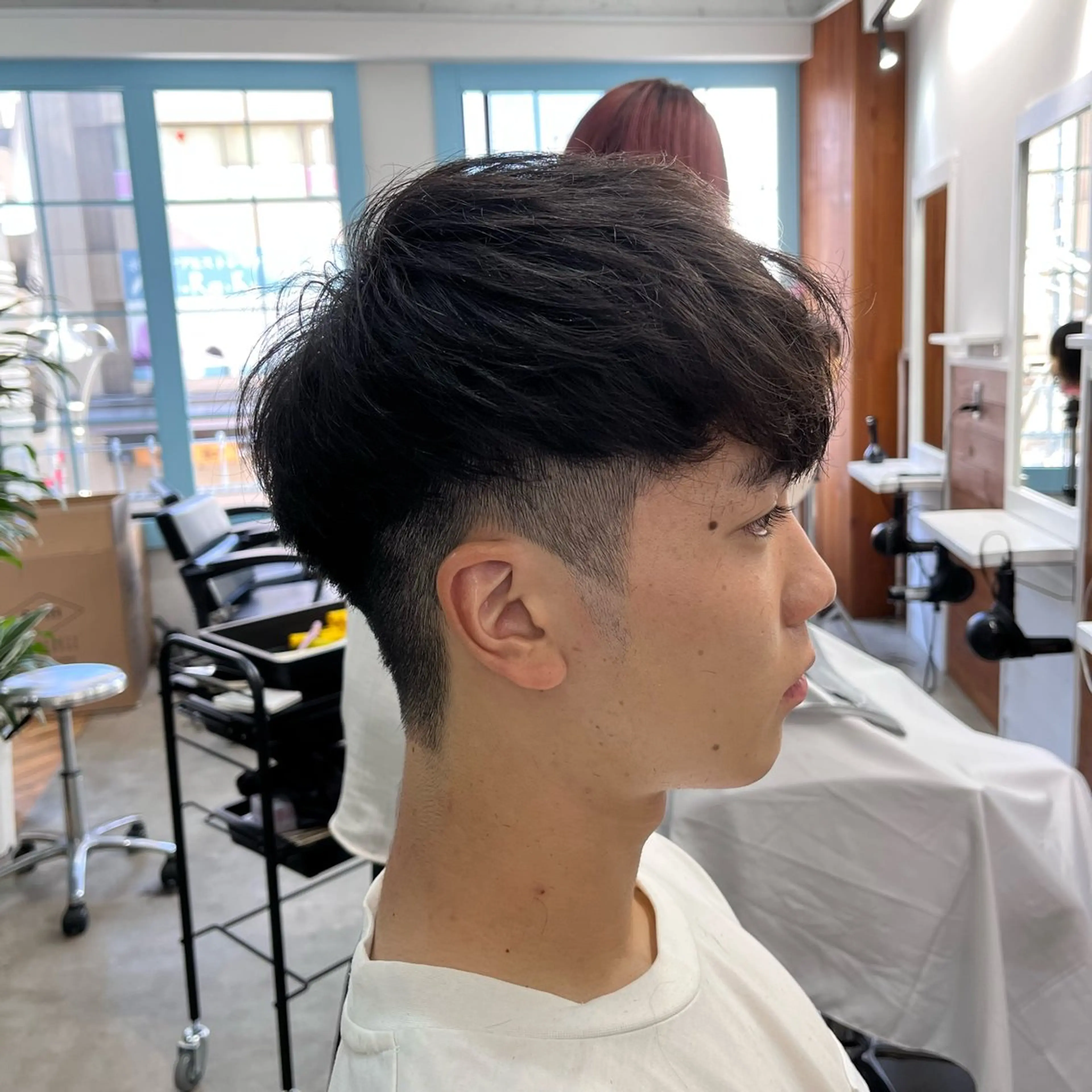 メンズ マッシュ ブリーチ/縮毛矯正 ❤️‍🔥シンノスケのヘアスタイル