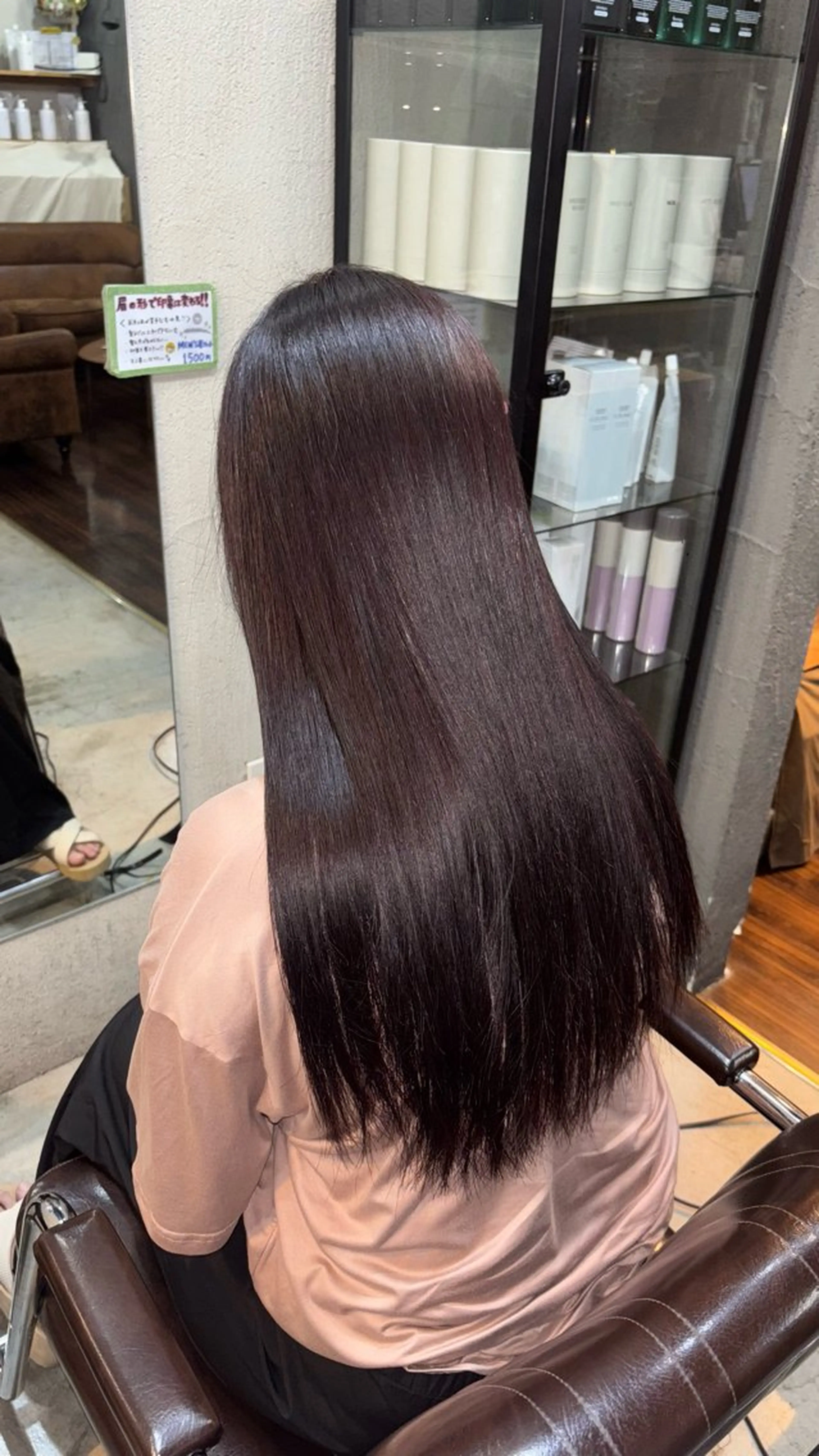 ロング カラー ブラウンカラー ヘアカラー 小池 かなこのヘアスタイル