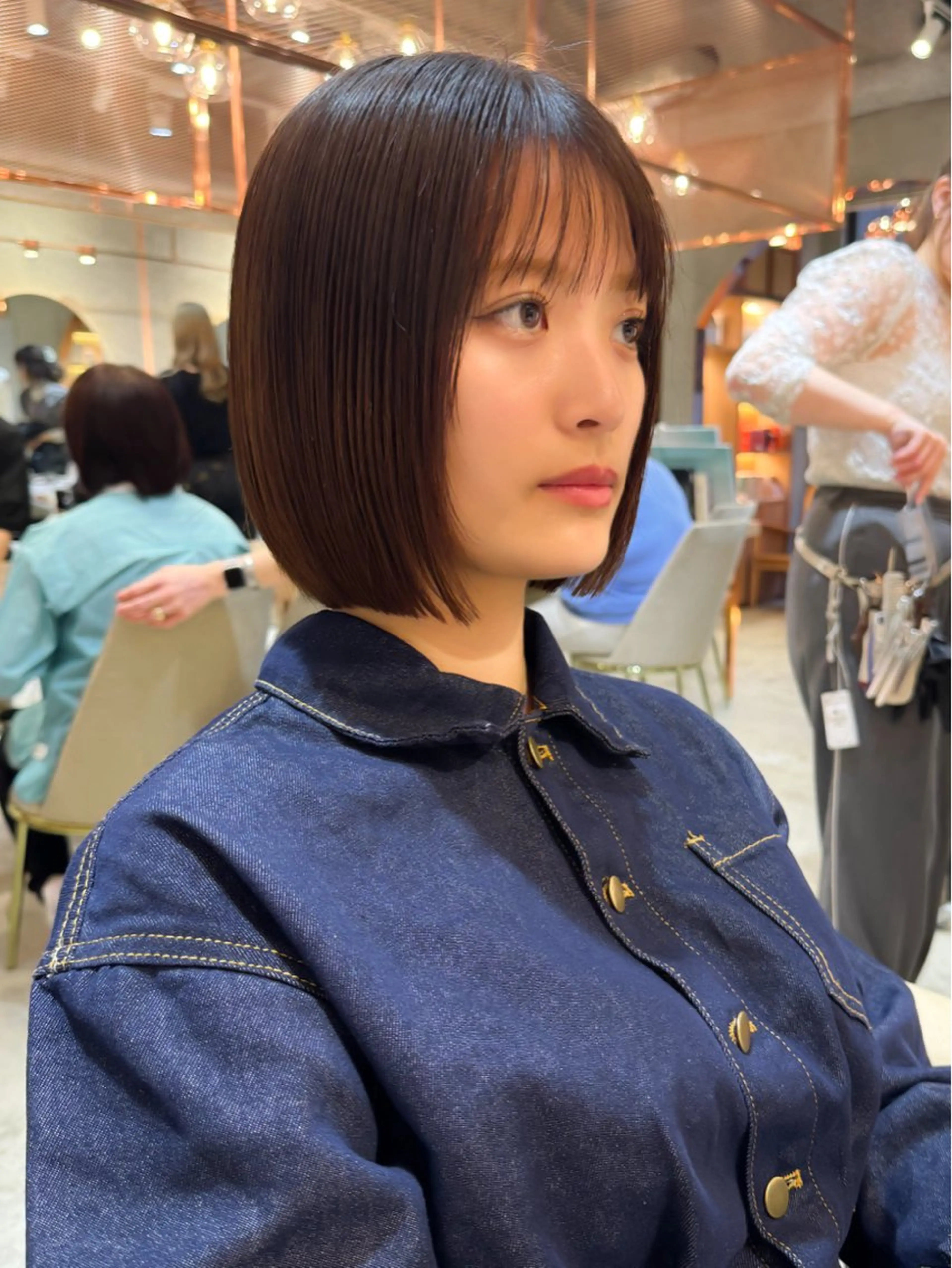 ミディアム カット ヘアカラー トリートメント 🌹ボブ/髪質改善 韓国ヘア🌹澤口龍成のヘアスタイル