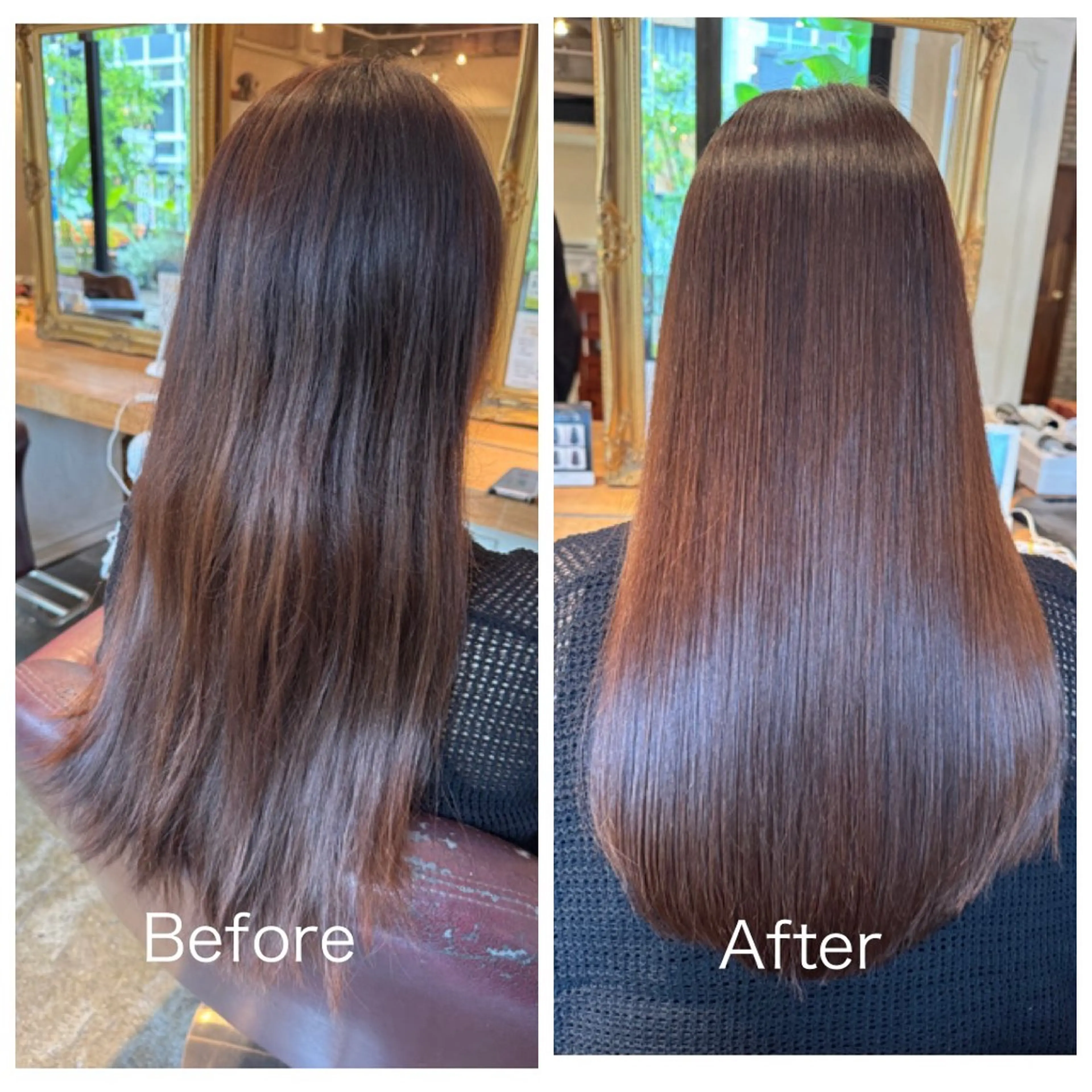 ロング パーマ 髪質改善 ストレートパーマ カット 縮毛矯正 トリートメント ハイライト/インナー /ブリーチ/レイヤーのヘアスタイル