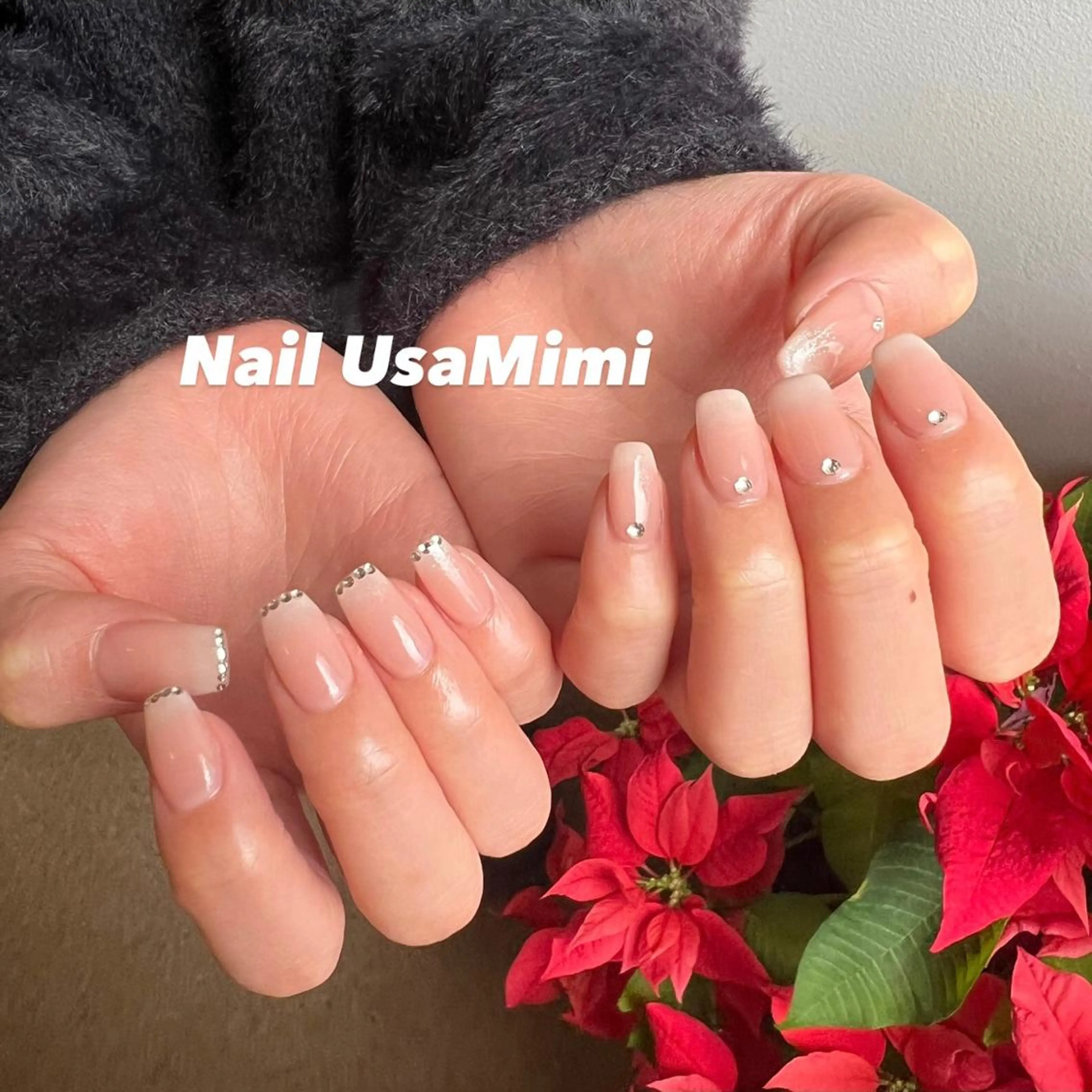 ネイル フットネイル ジェルネイル マグネットネイル 持ち込み ニュアンスネイル 本町ネイルNail UsaMimiのネイルデザイン
