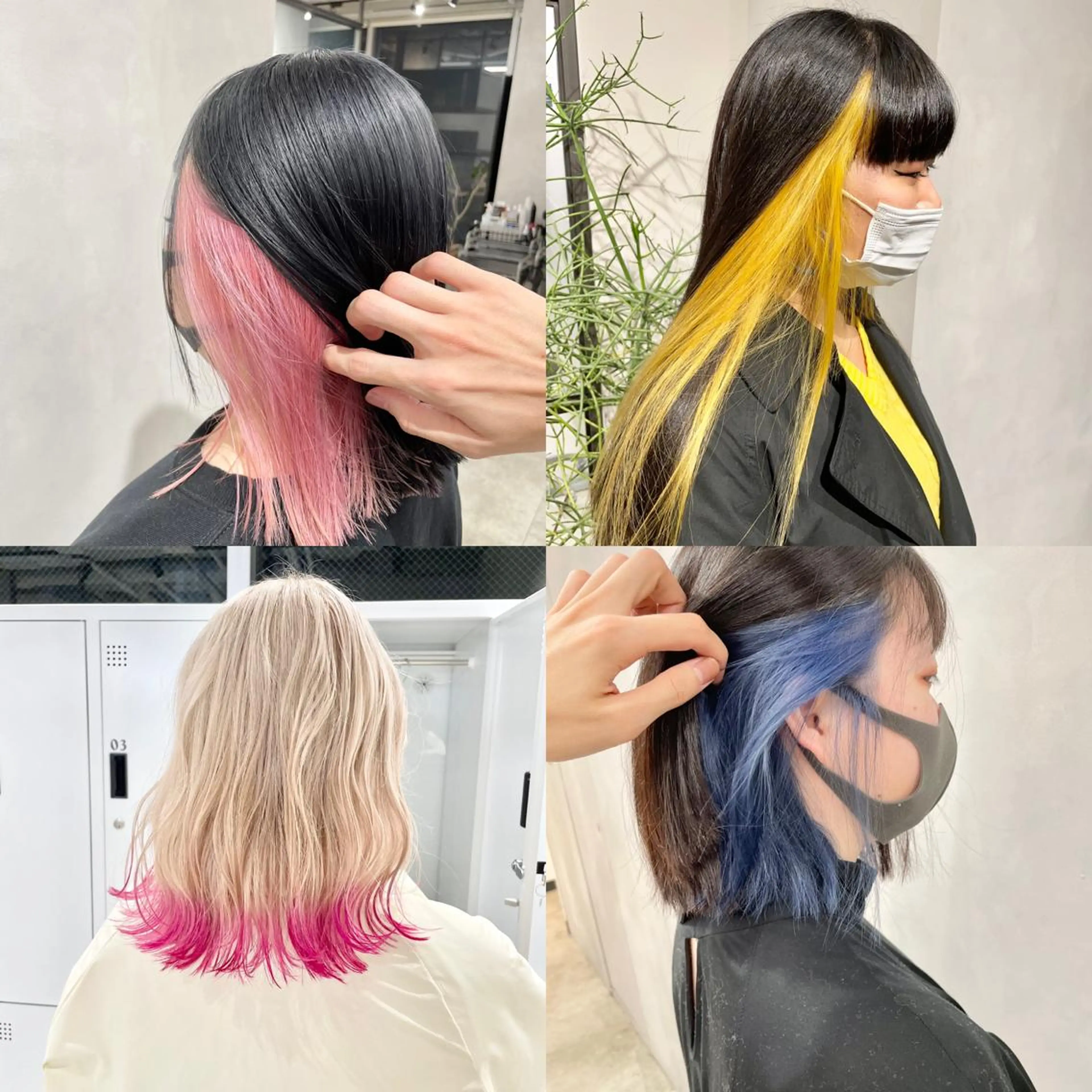 カラー デザインカラー イヤリングカラー ハイトーンカラー インナーカラー ヘアカラー トリートメント 🔷ダブルカラーハイ トーン🔷櫻井走のヘアスタイル