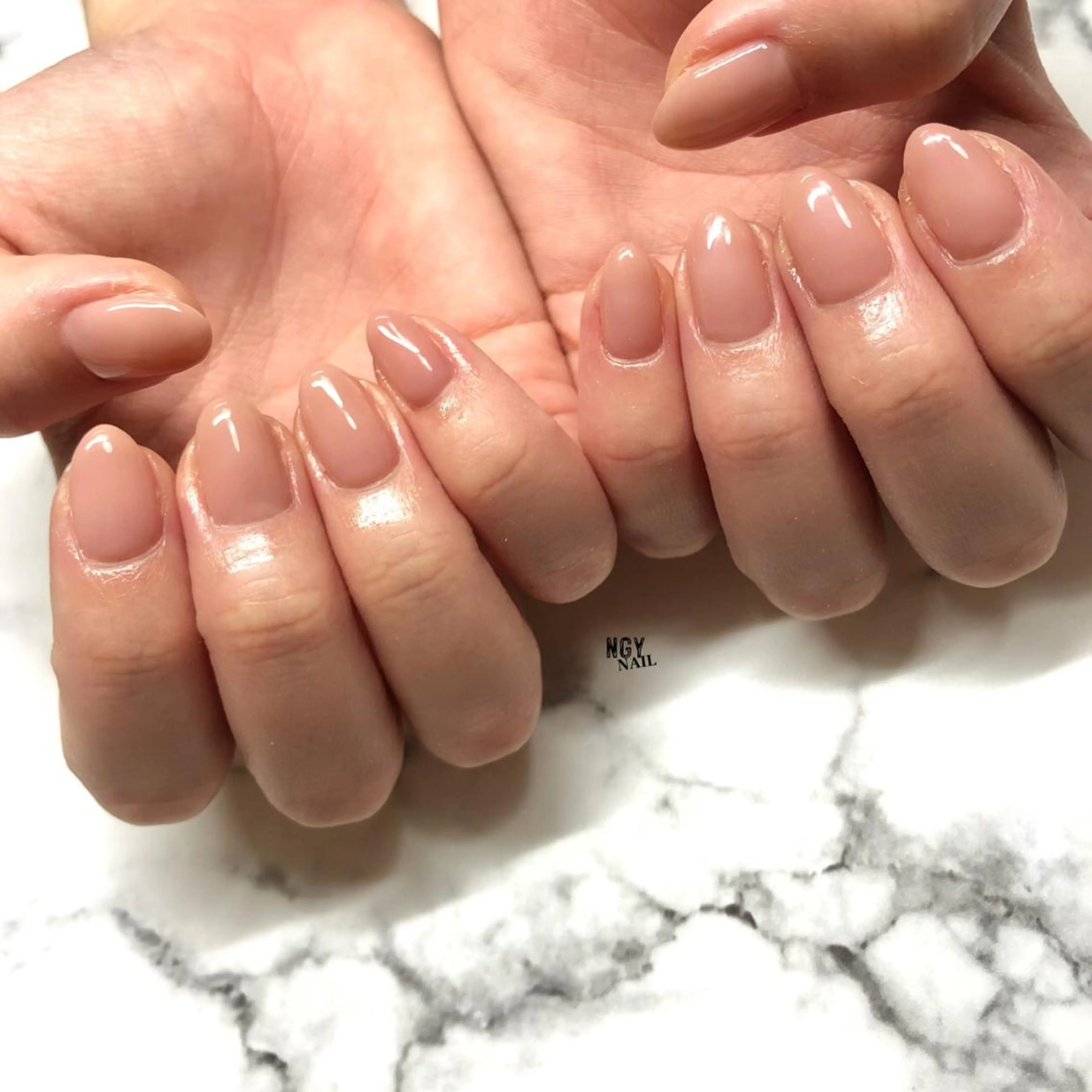 ネイル ジェルネイル オフィスネイル ワンカラーネイル パラジェル シンプルネイル ハンドネイル NAIL NOWのネイルデザイン
