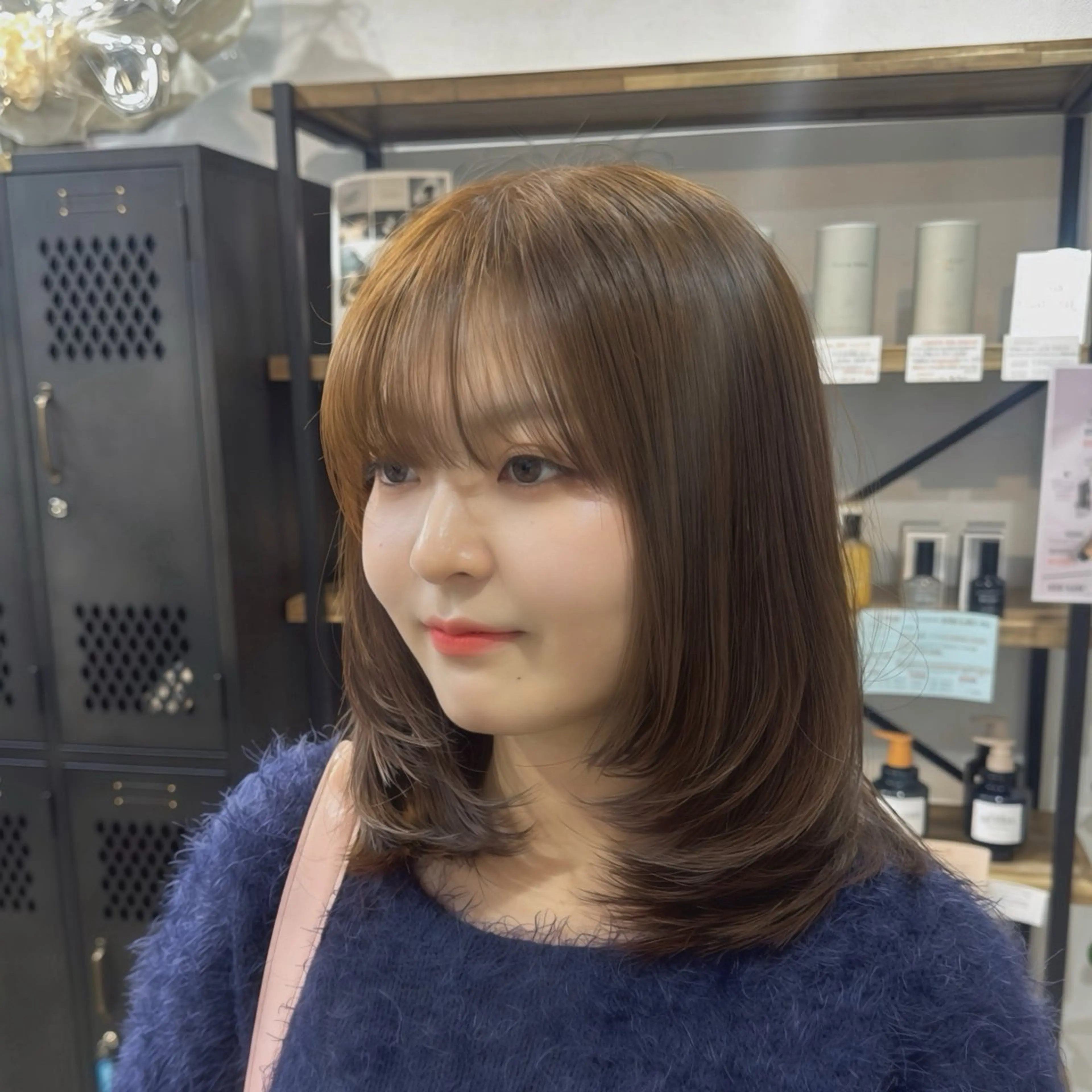 ミディアム カラー パーマ カット ヘアカラー 縮毛矯正 3tuba Naho /艶髪/タッセルボブのヘアスタイル