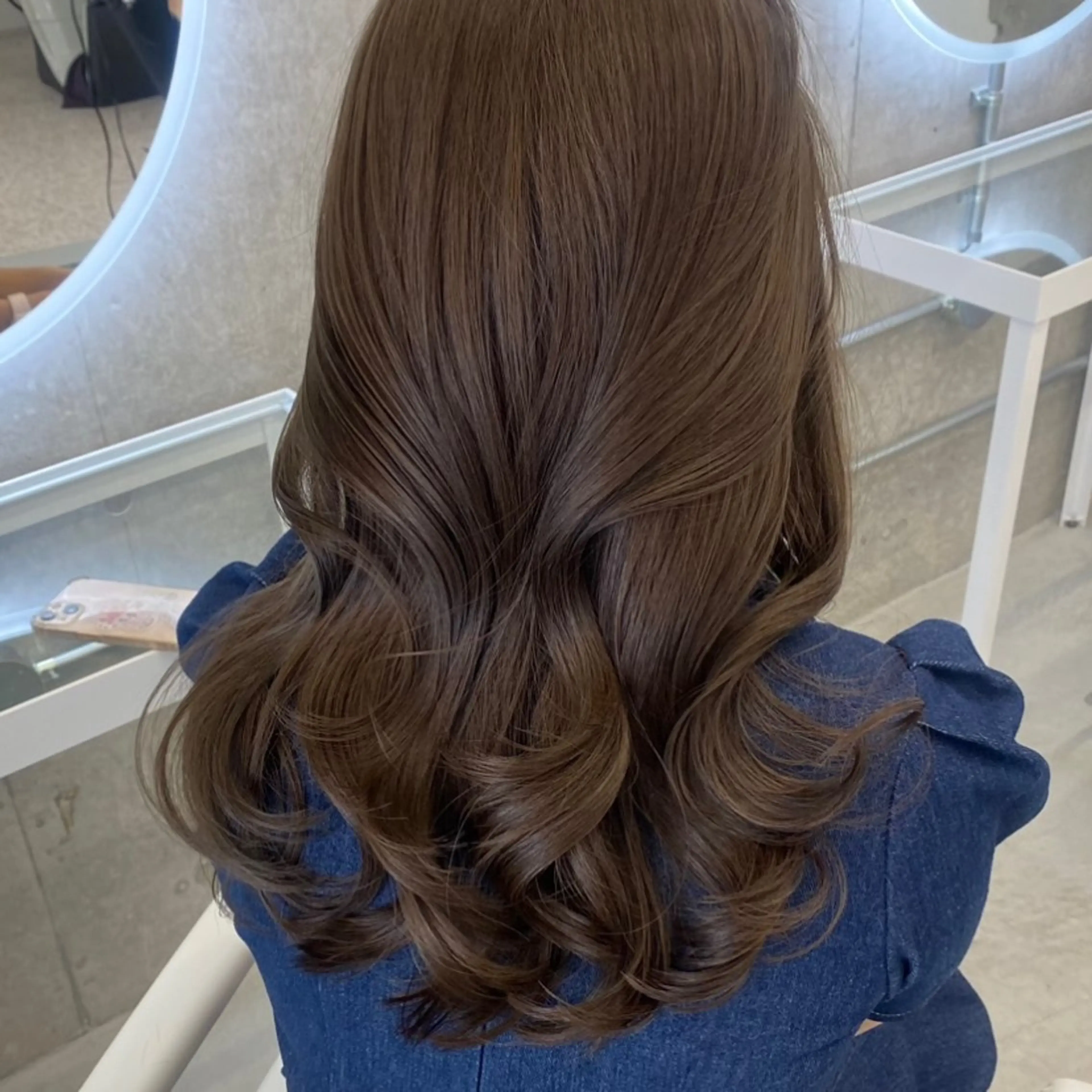 セミロング カット ヘアカラー トリートメント 韓国レイヤー/透明感 カラー🦋mioのヘアスタイル