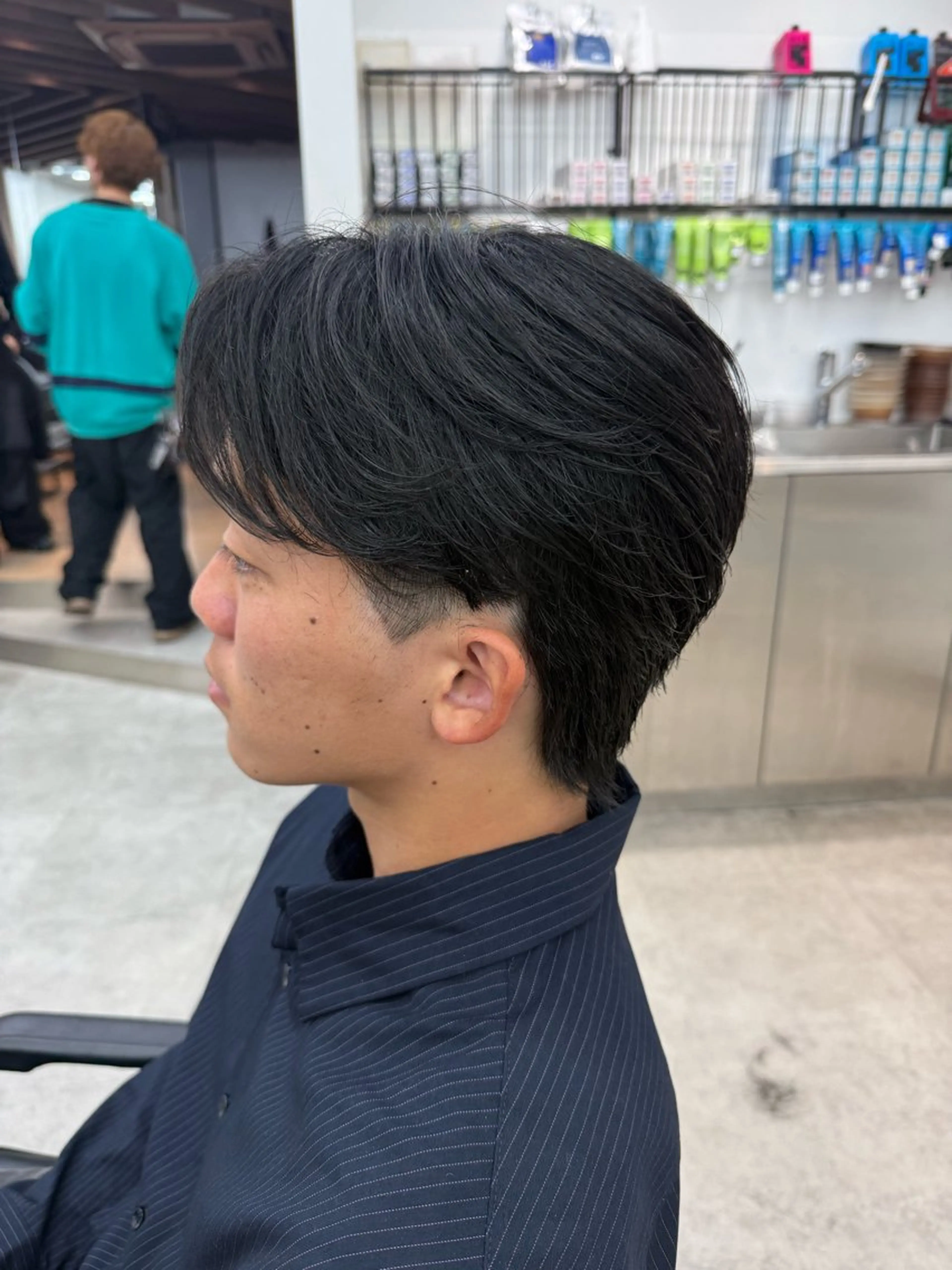 ショート カラー パーマ メンズ キッズ 栄💗レイヤーカット ｜パーマ｜haruのヘアスタイル