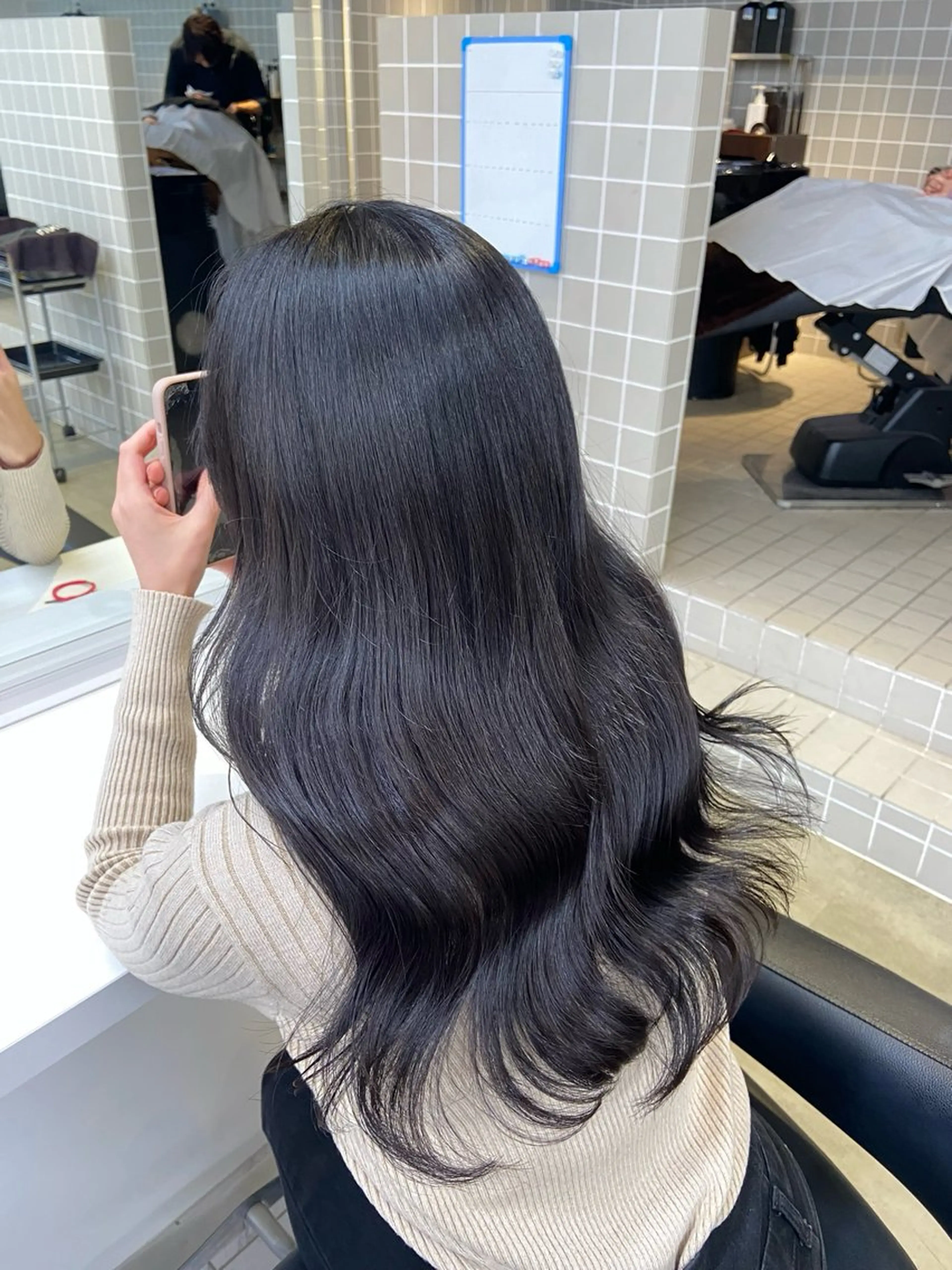 セミロング カラー ヘアアレンジ Over hair_ misakiのヘアスタイル