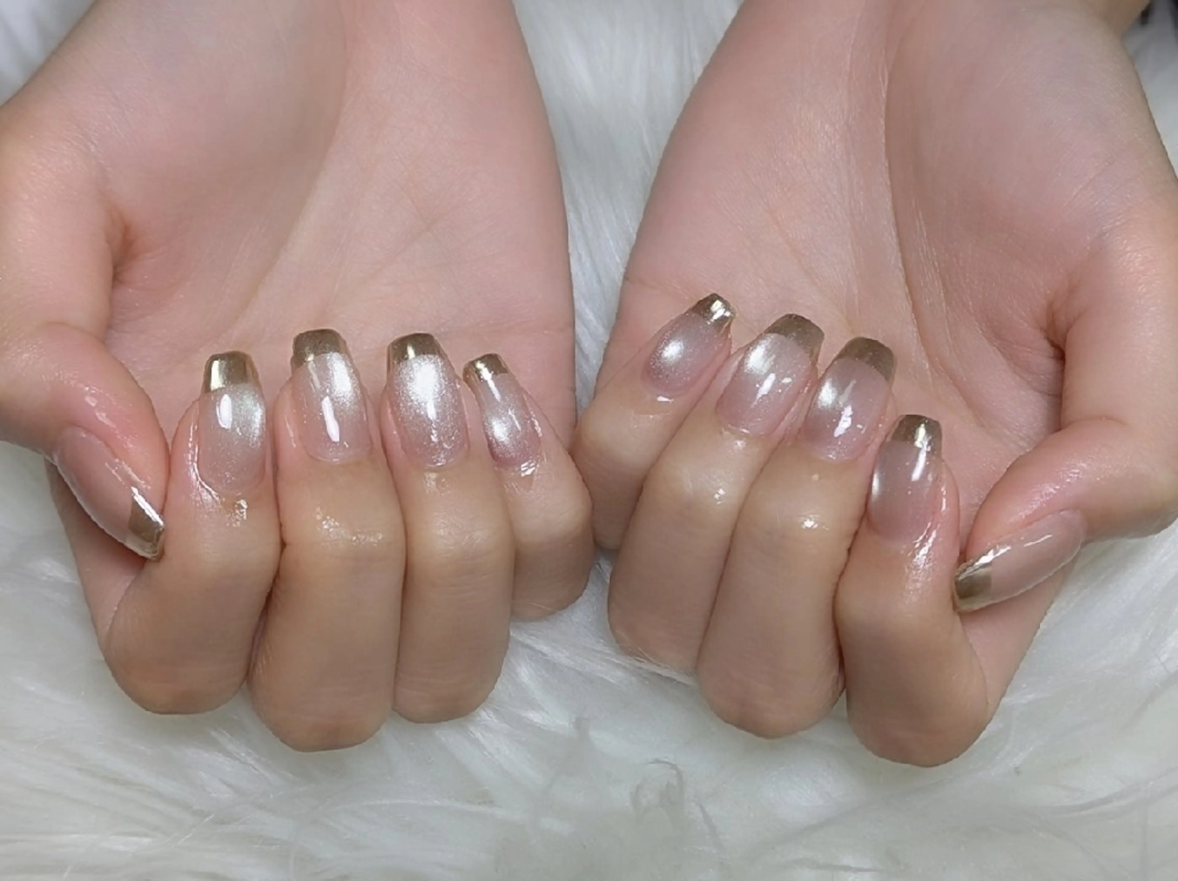 ネイル フレンチネイル マグネットネイル ミラーネイル ハンドネイル m&pPrivate nailsalonのネイルデザイン