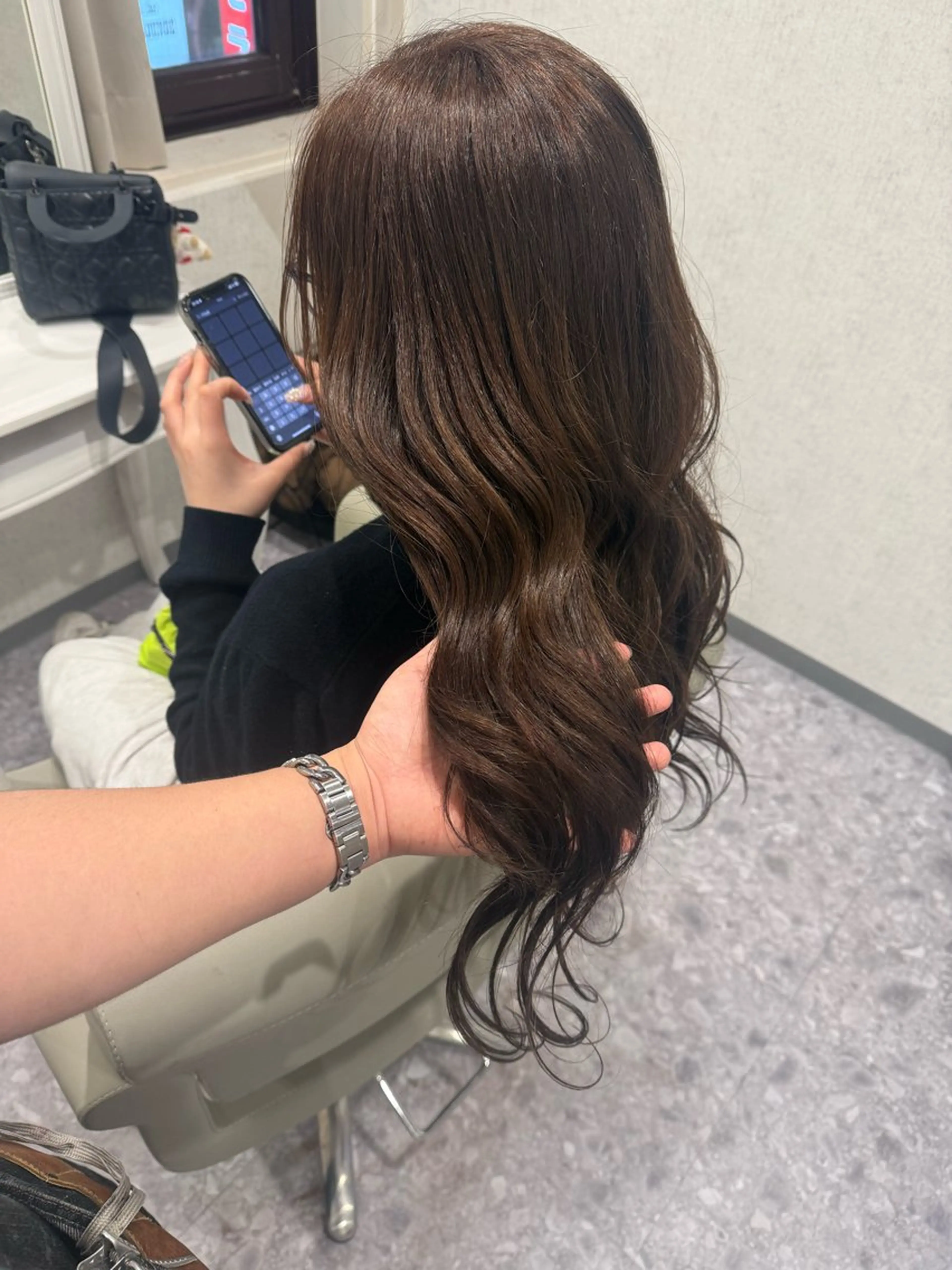 カラー 🩵たくみハイトーン カラー.エクステ🩵のヘアスタイル