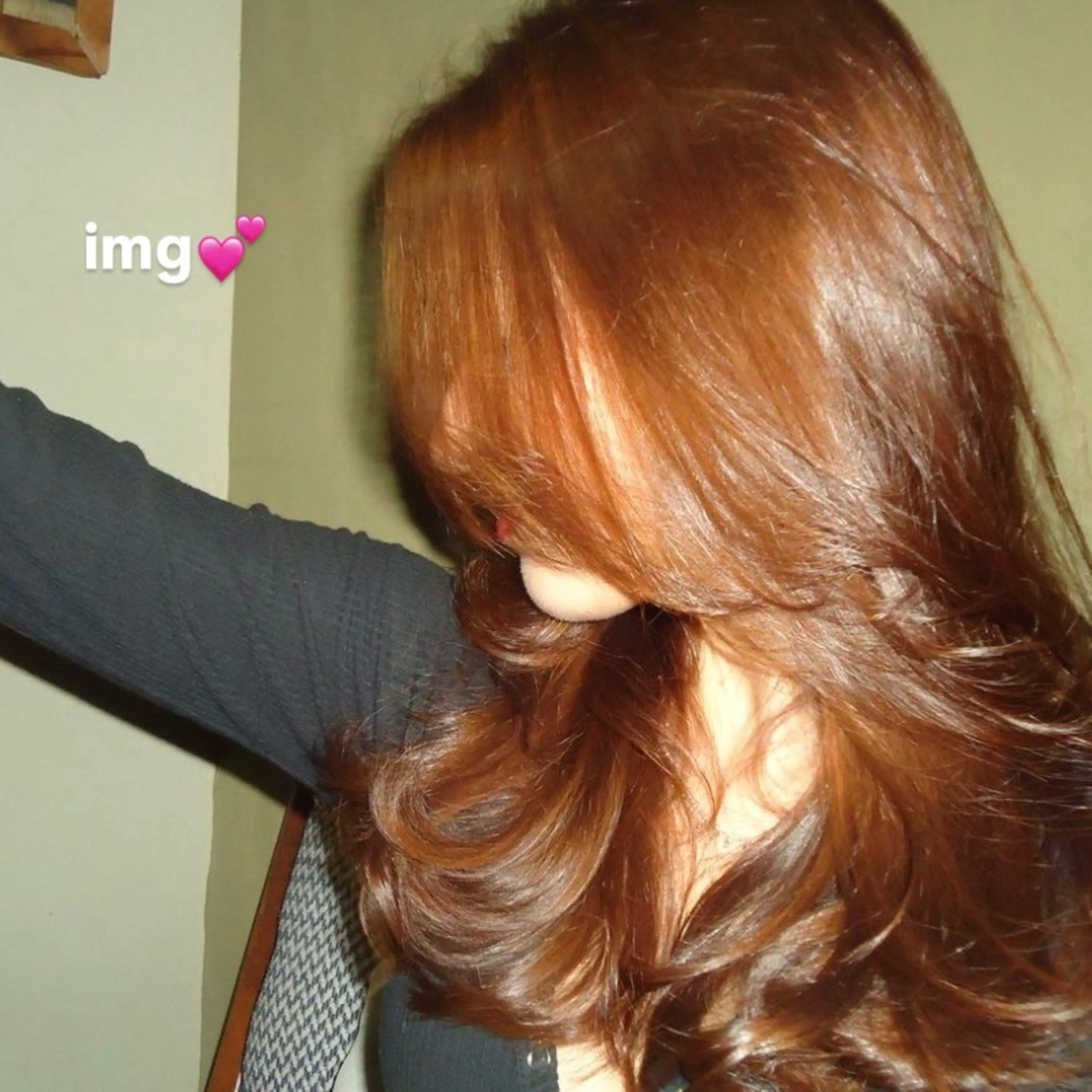 ロング カラー ブリーチ ダブルカラー ブリーチなしカラー オレンジ トリートメント 渋谷 ♡ haruのヘアスタイル