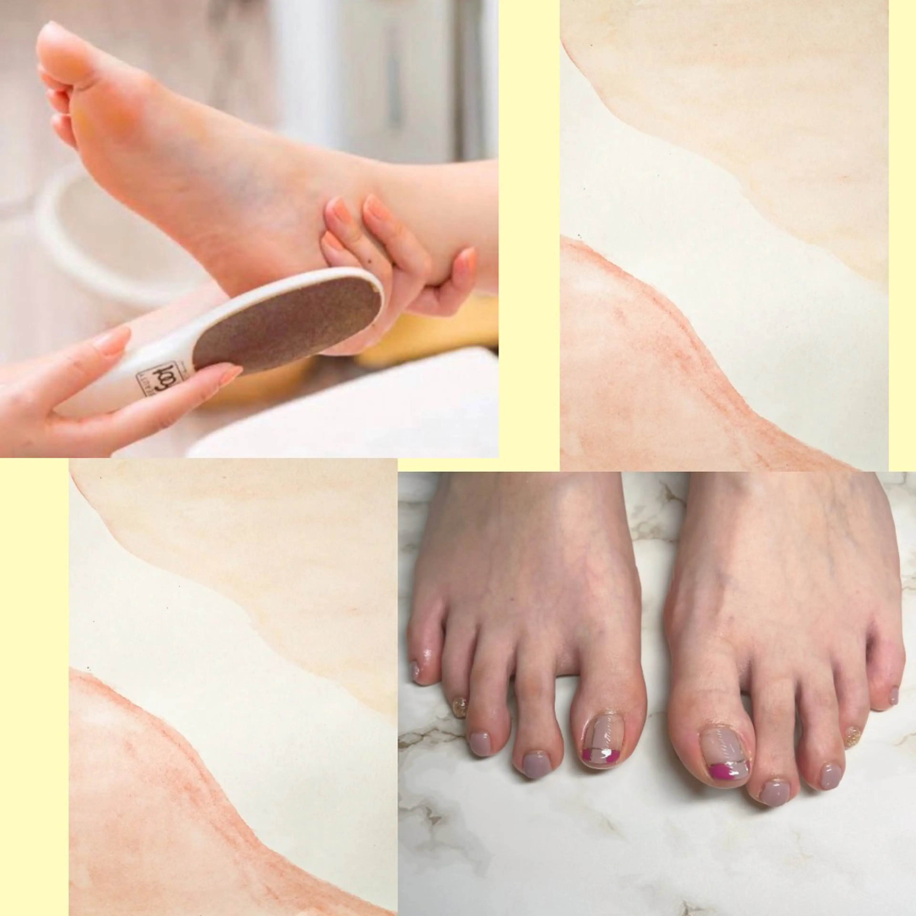 【角質ケア+フットネイル親指デザイン😌】(オフ無し)※オフ有りの場合、1本 110円🌿の写真