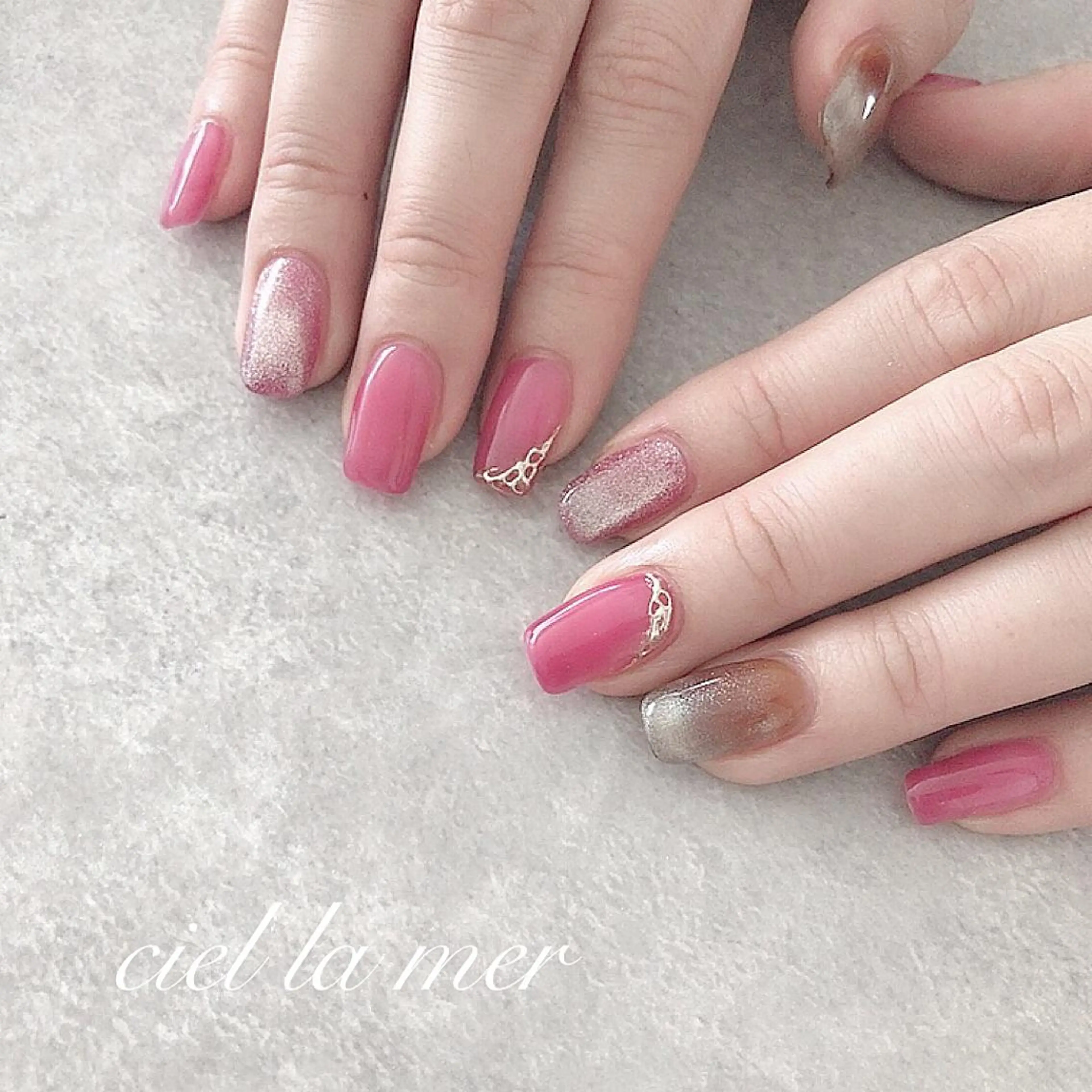 ネイル ハンドネイル フットネイル ciel la merのネイルデザイン