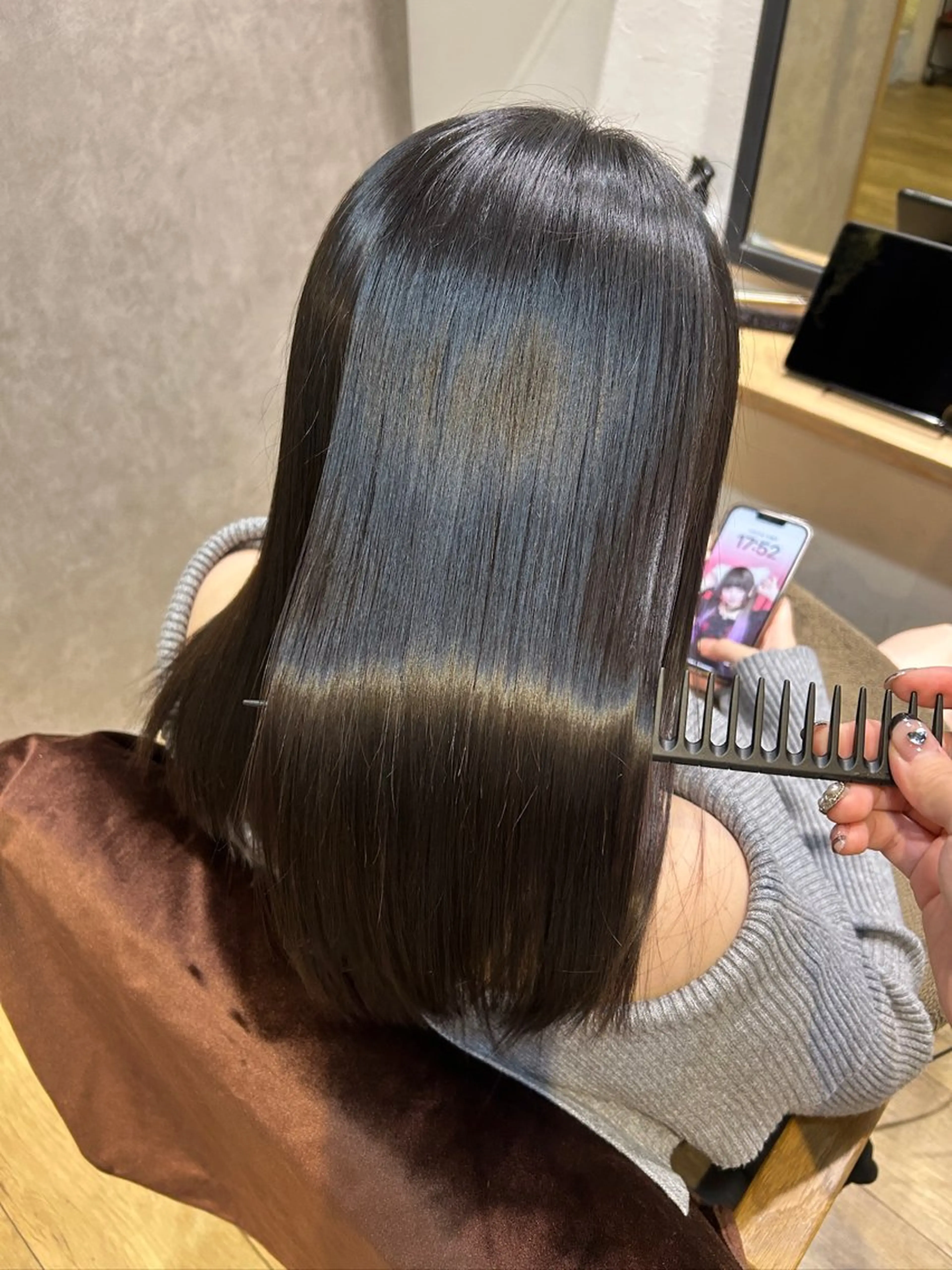 セミロング 髪質改善 縮毛矯正 トリートメント 🐝髪質改善特化🍯 Nanamiのヘアスタイル