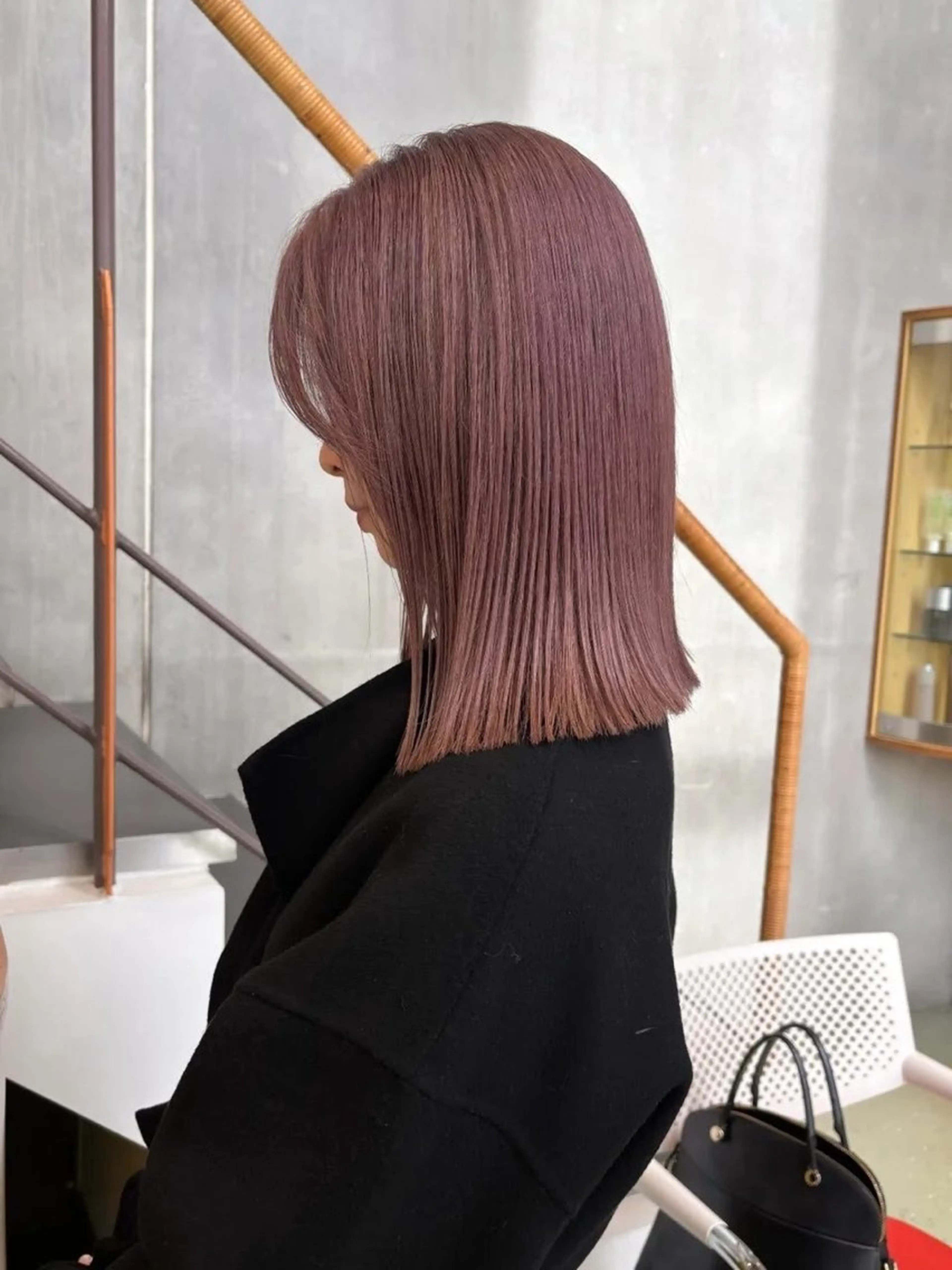 ミディアム カット ヘアカラー トリートメント 🍑透明感hair ・NENE🍑のヘアスタイル