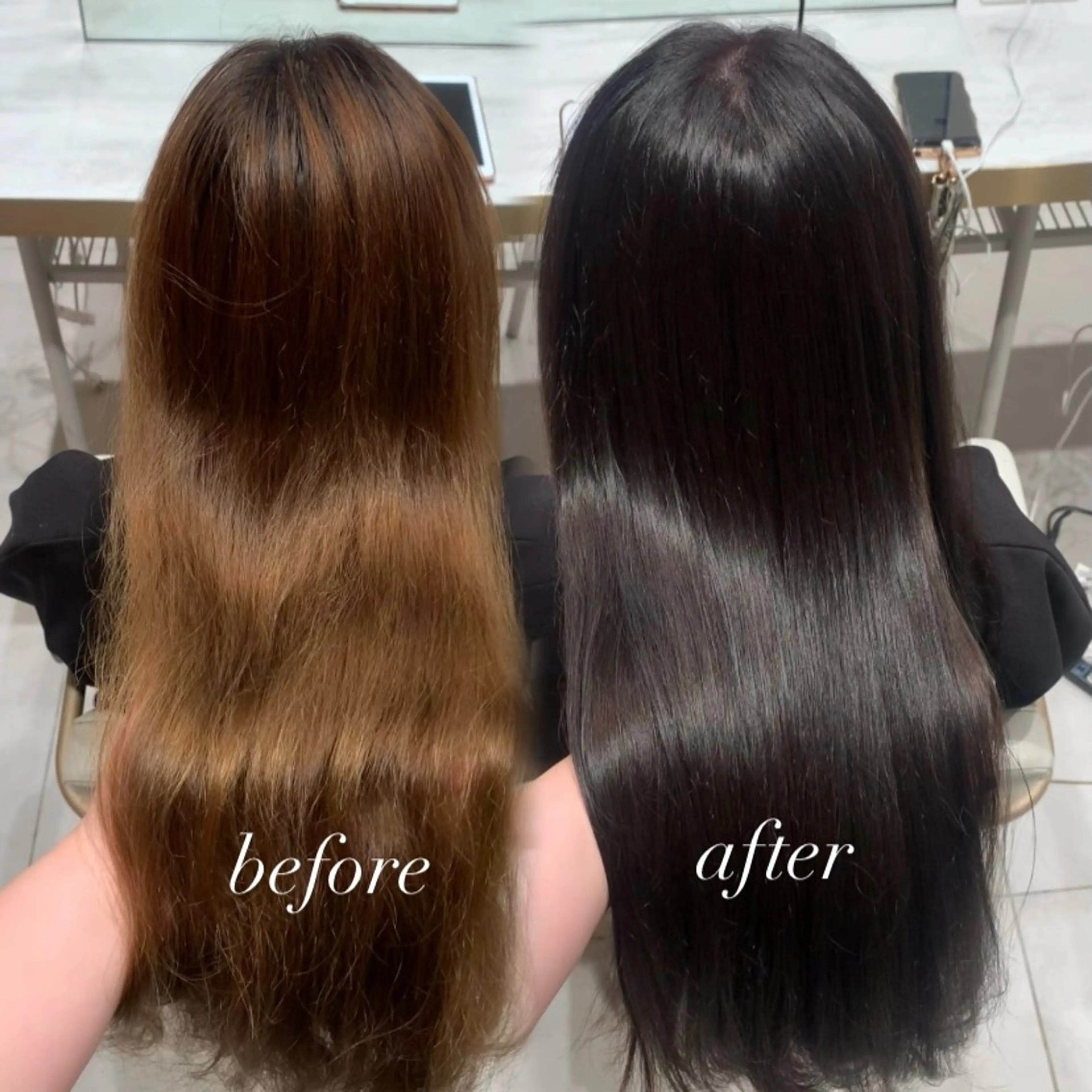 ロング カラー カット ヘアカラー トリートメント 内田 志乃のヘアスタイル