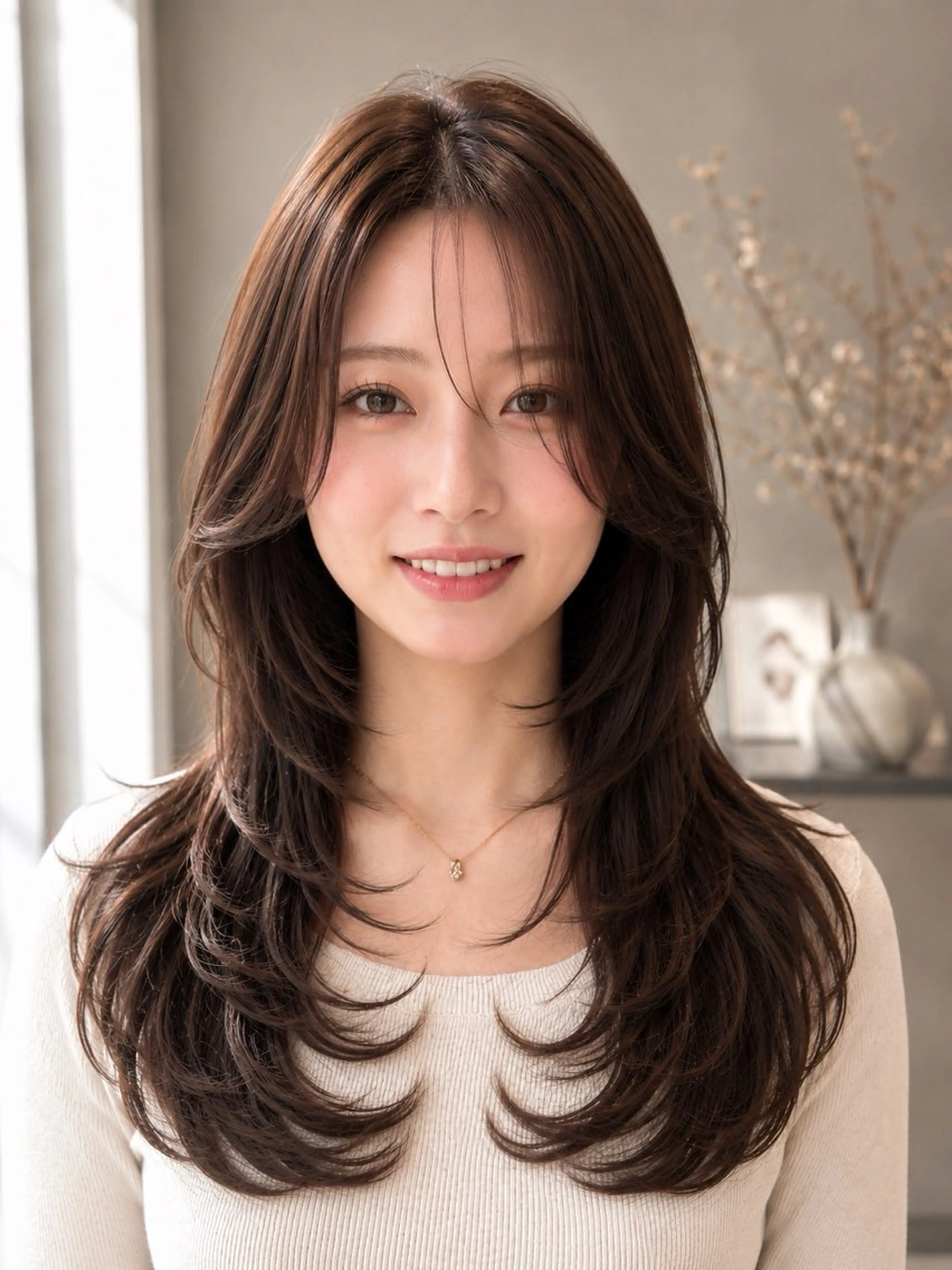 ロング カラー カット ヘアカラー トリートメント ヘッドスパ 💎レイヤー/韓国 💎石戸谷のヘアスタイル